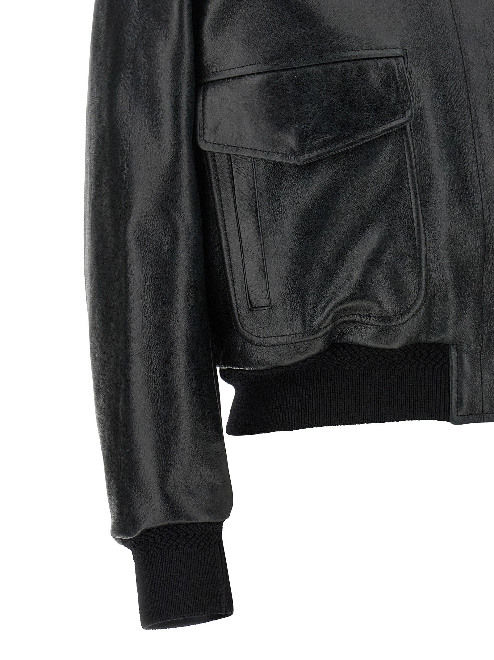 Tom Ford Schwarze Lammlederjacke