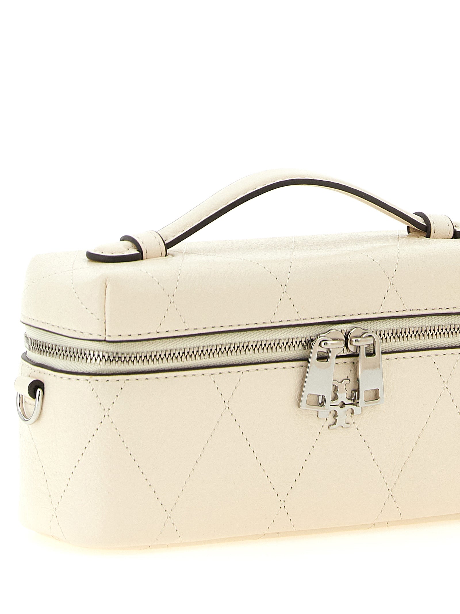 Tory Burch Weiße Umhängetasche aus Kuhfell