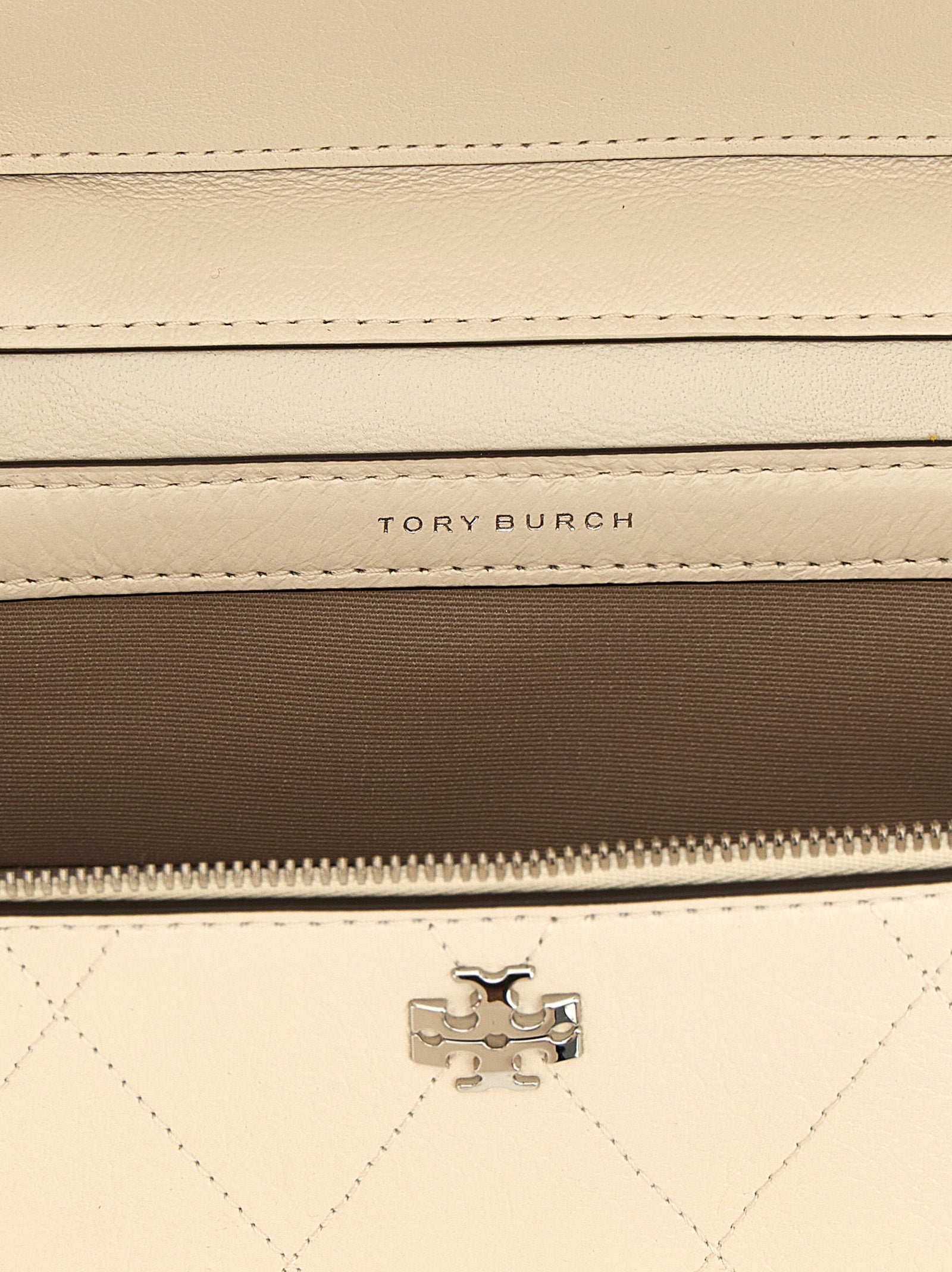 Tory Burch Weiße Umhängetasche aus Kuhfell