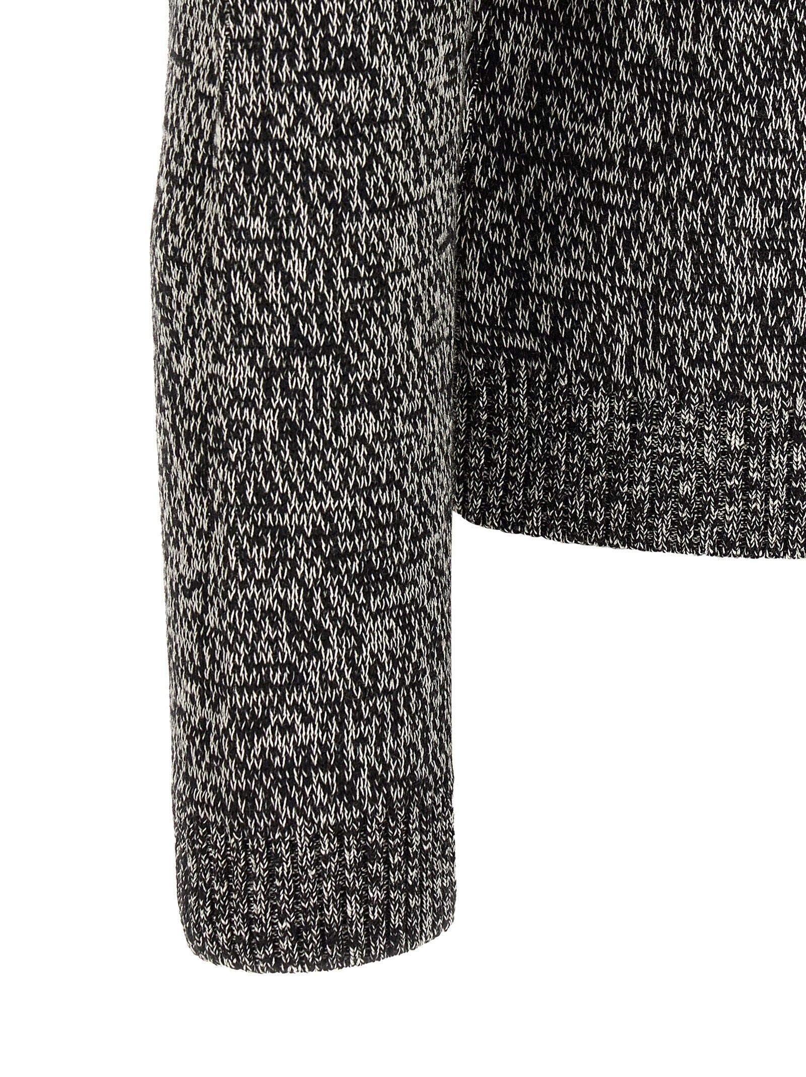 Valentino Garavani Zweifarbige Strickjacke aus reiner Schurwolle