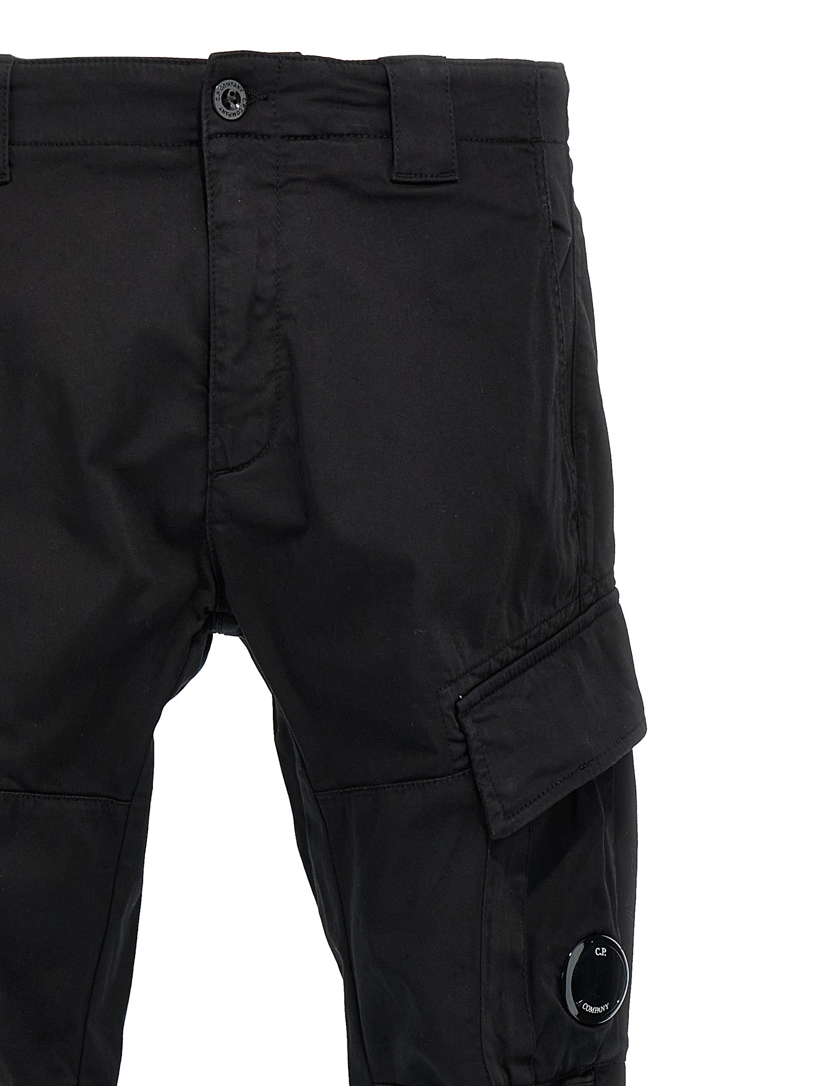 C.P. Company Schwarze Cargo-Hose aus Baumwolle
