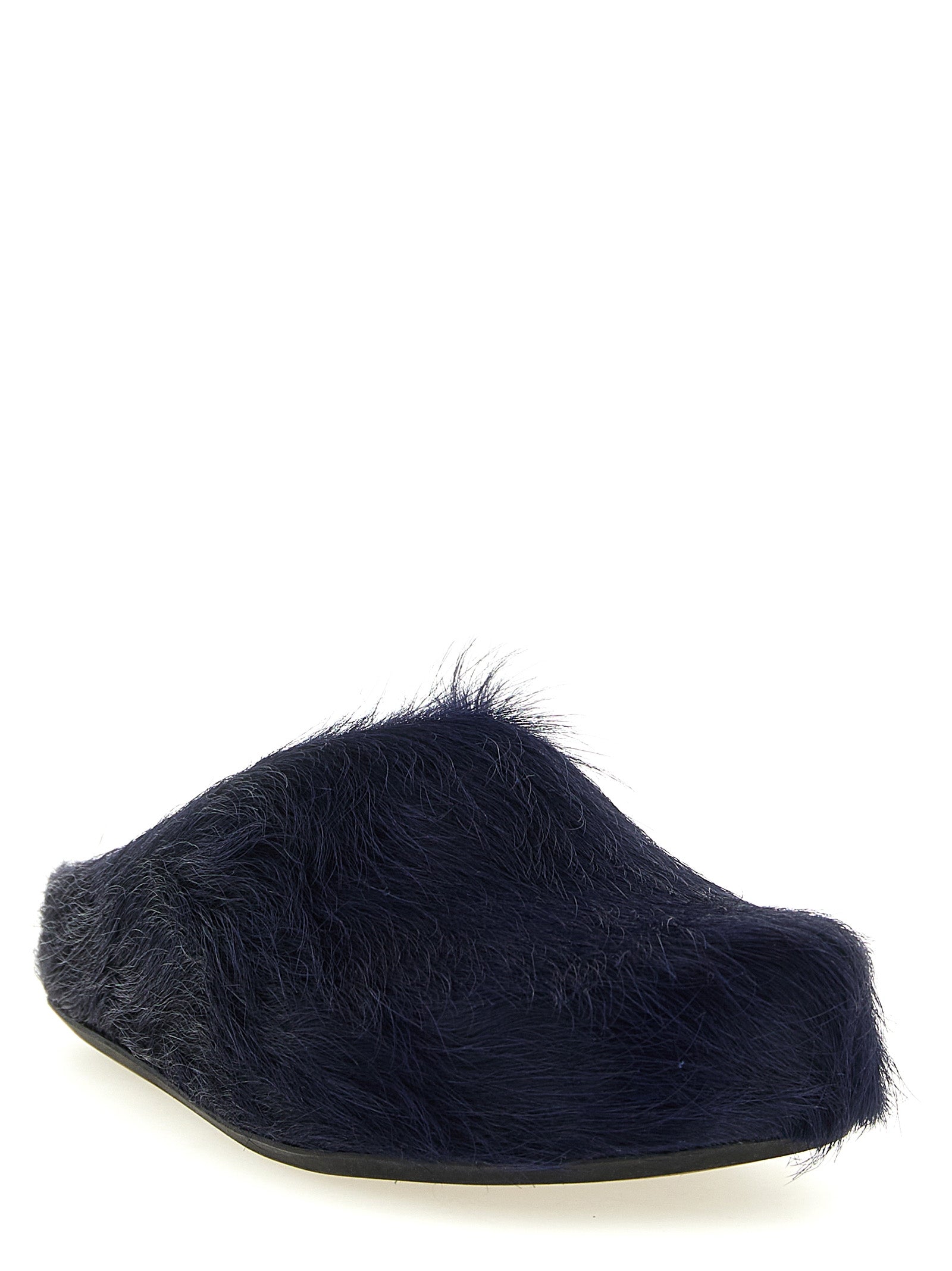 Marni Mules aus blauem Kalbsleder