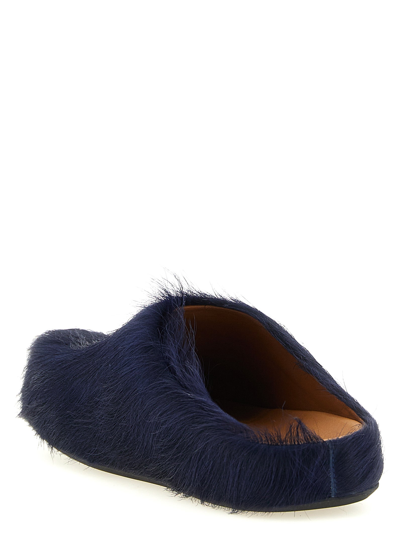Marni Mules aus blauem Kalbsleder