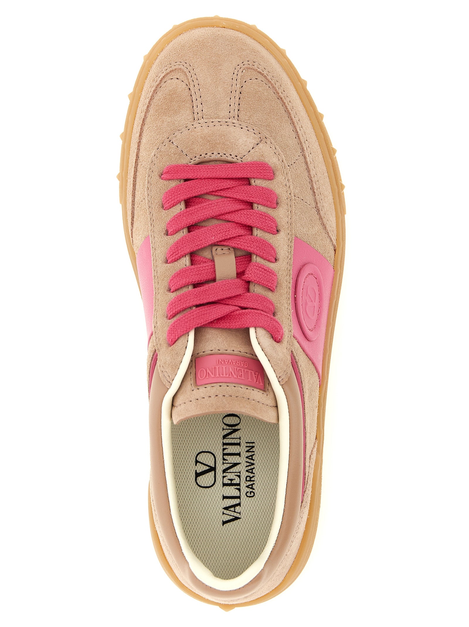 Valentino Garavani Mehrfarbige Kalbsleder-Sneaker mit niedrigem Schaft