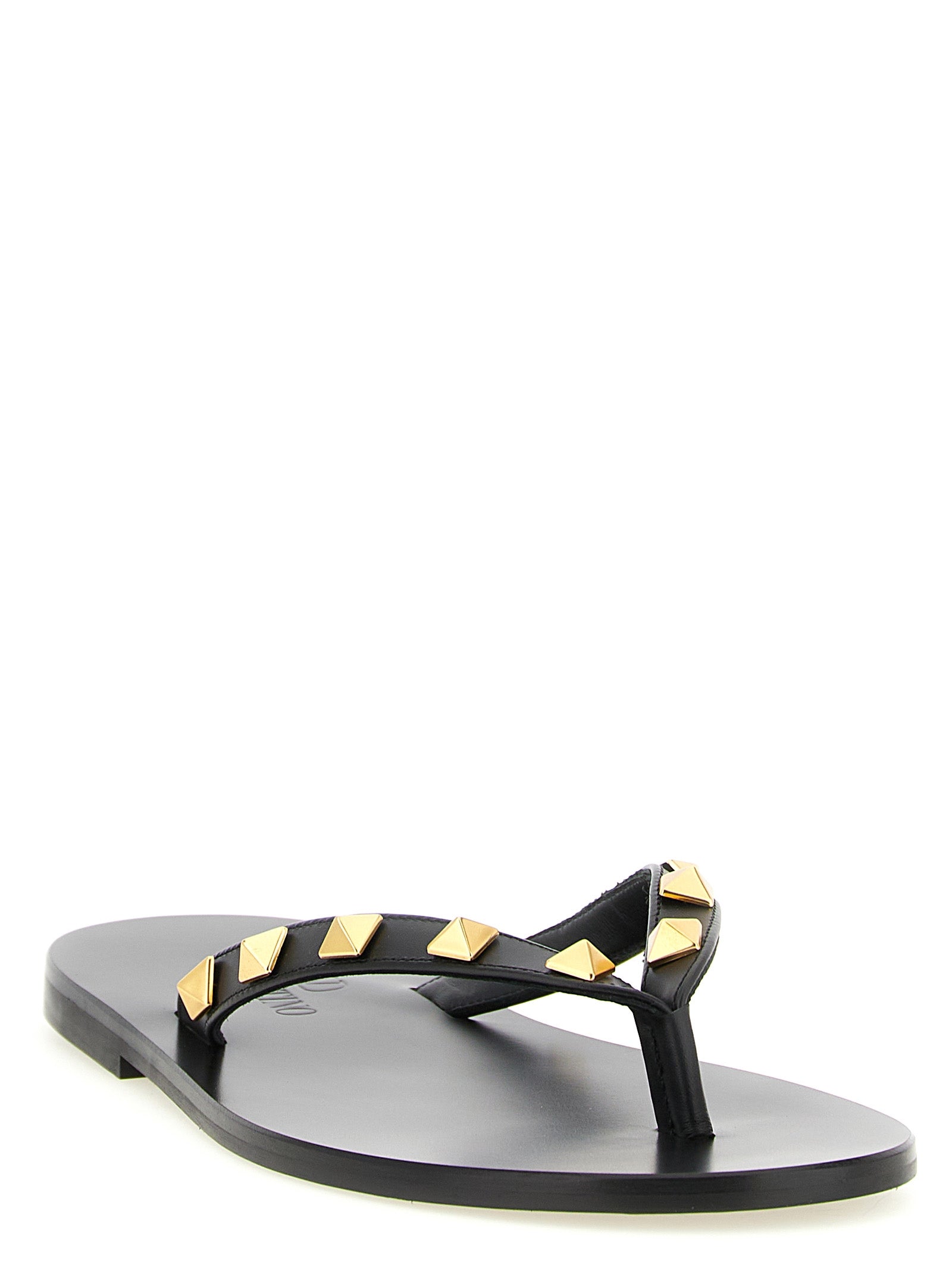 Valentino Garavani Schwarze Kalbsleder-Slipper