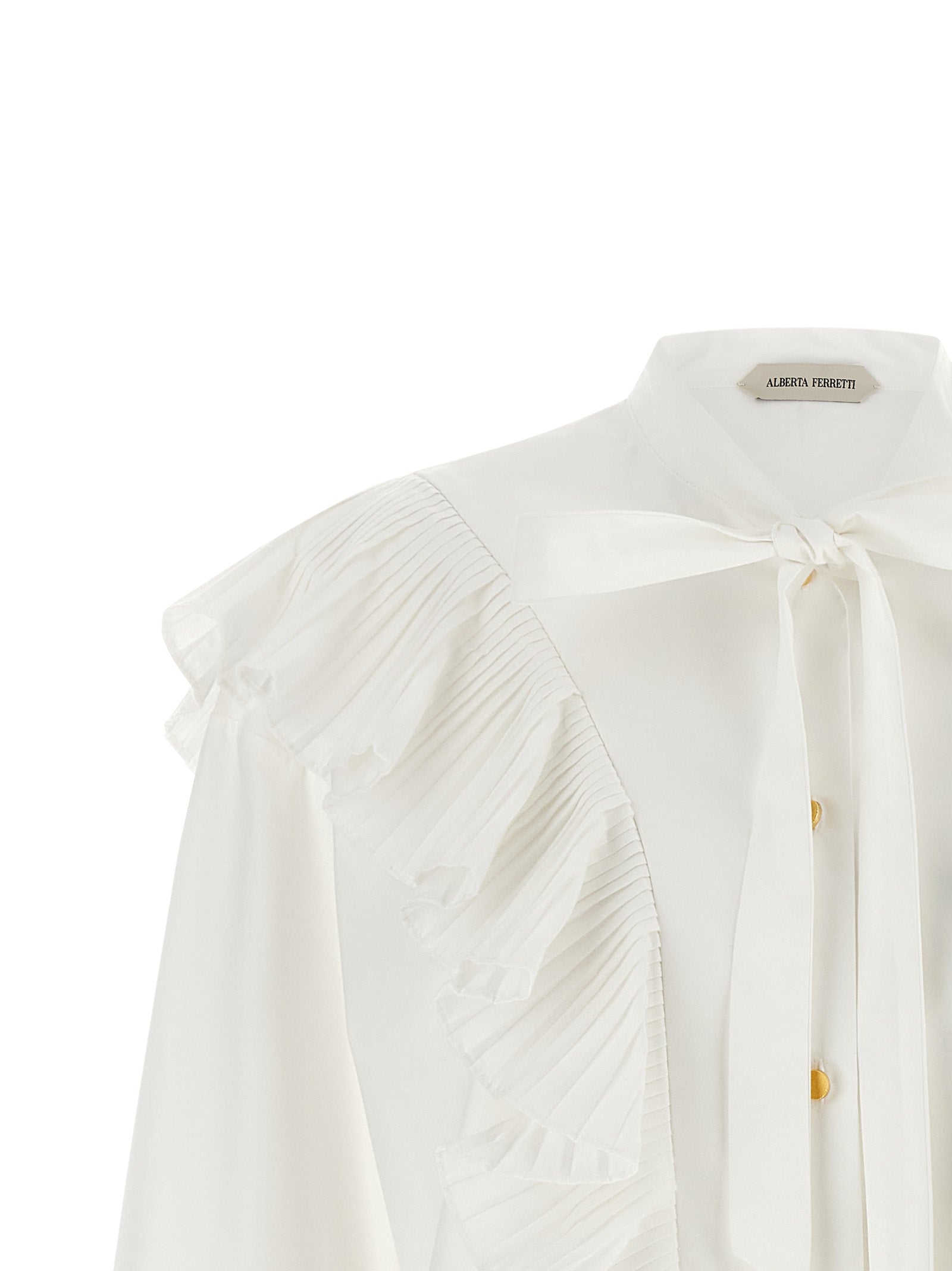 Alberta Ferretti Weiße Baumwollbluse