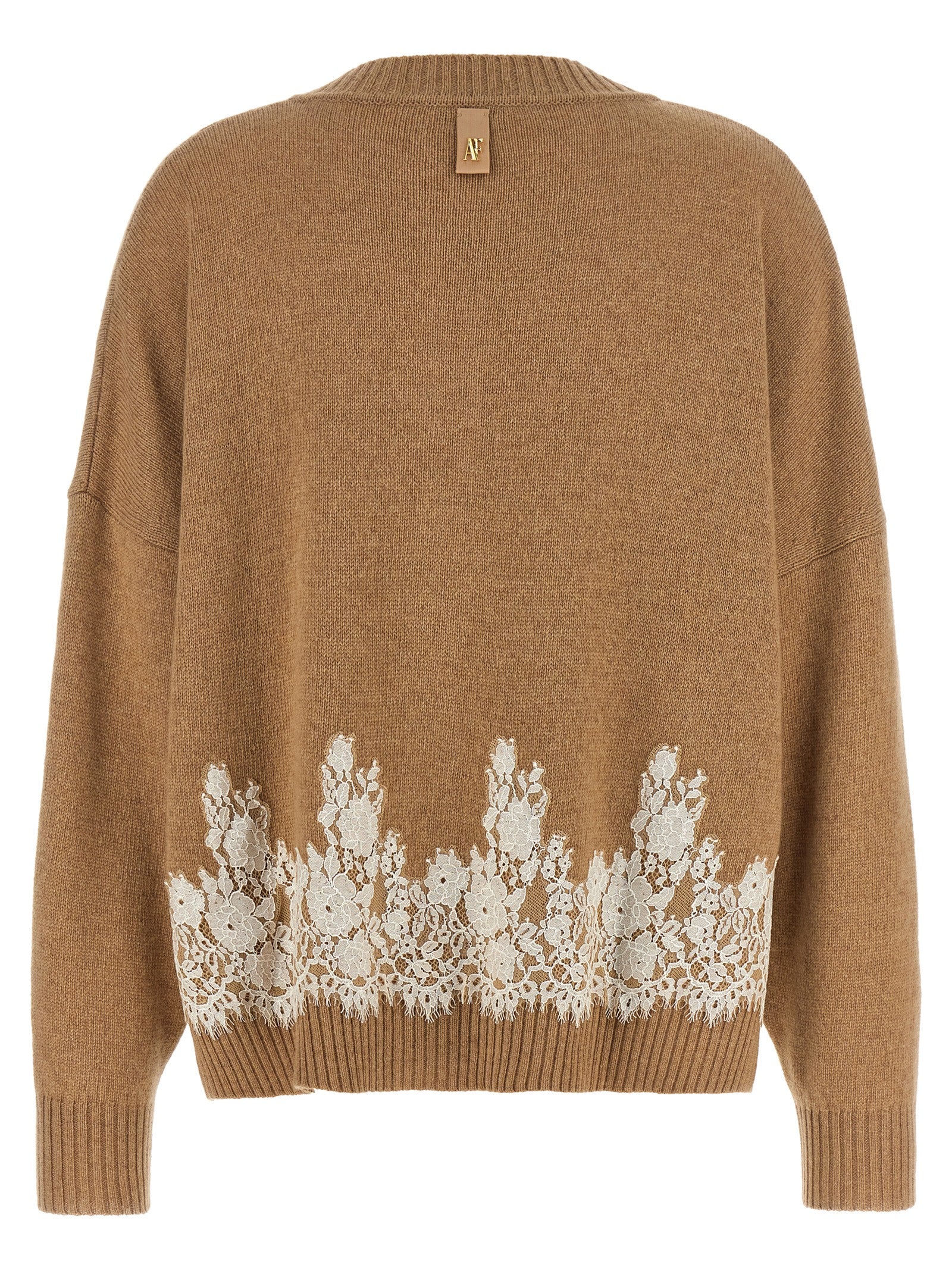 Alberta Ferretti Brauner Kaschmir-Strickjacke