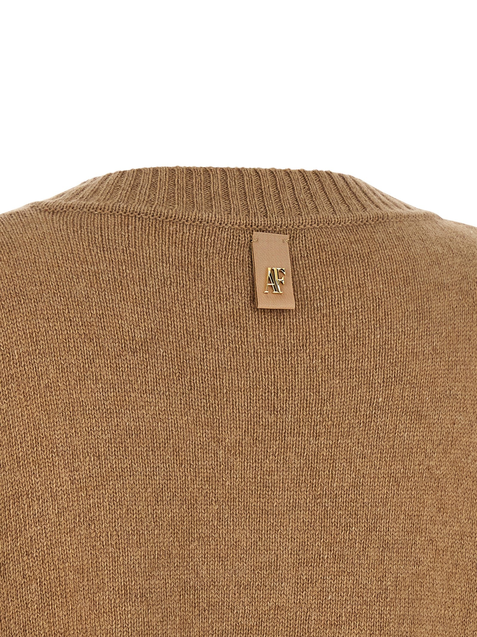 Alberta Ferretti Brauner Kaschmir-Strickjacke