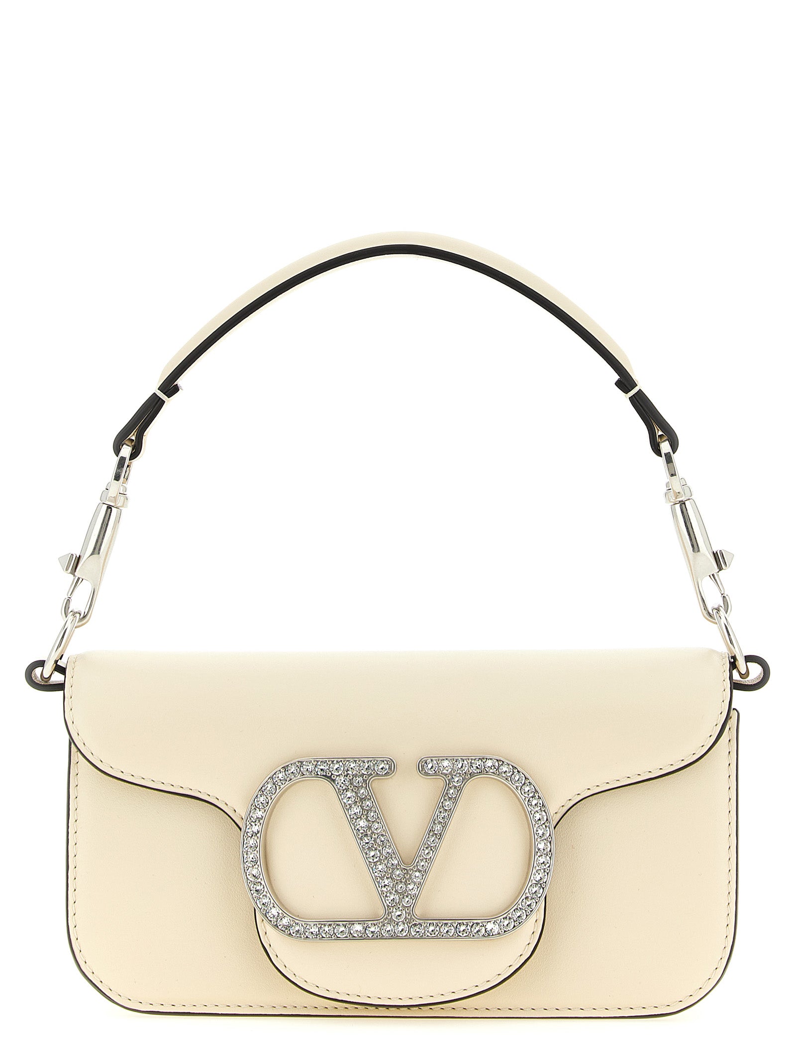 Valentino Garavani Weiße Kalbsleder-Schultertasche