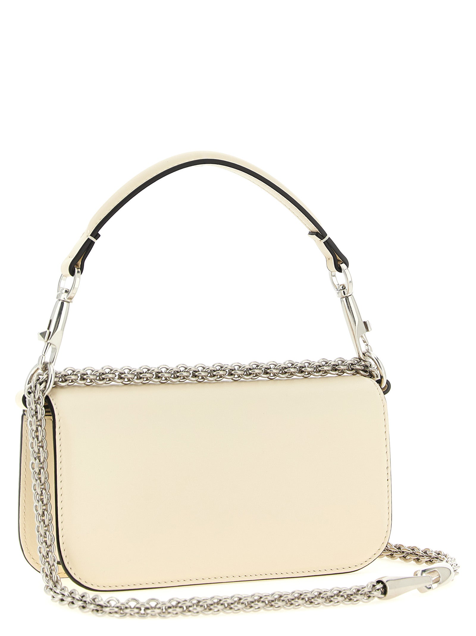 Valentino Garavani Weiße Kalbsleder-Schultertasche