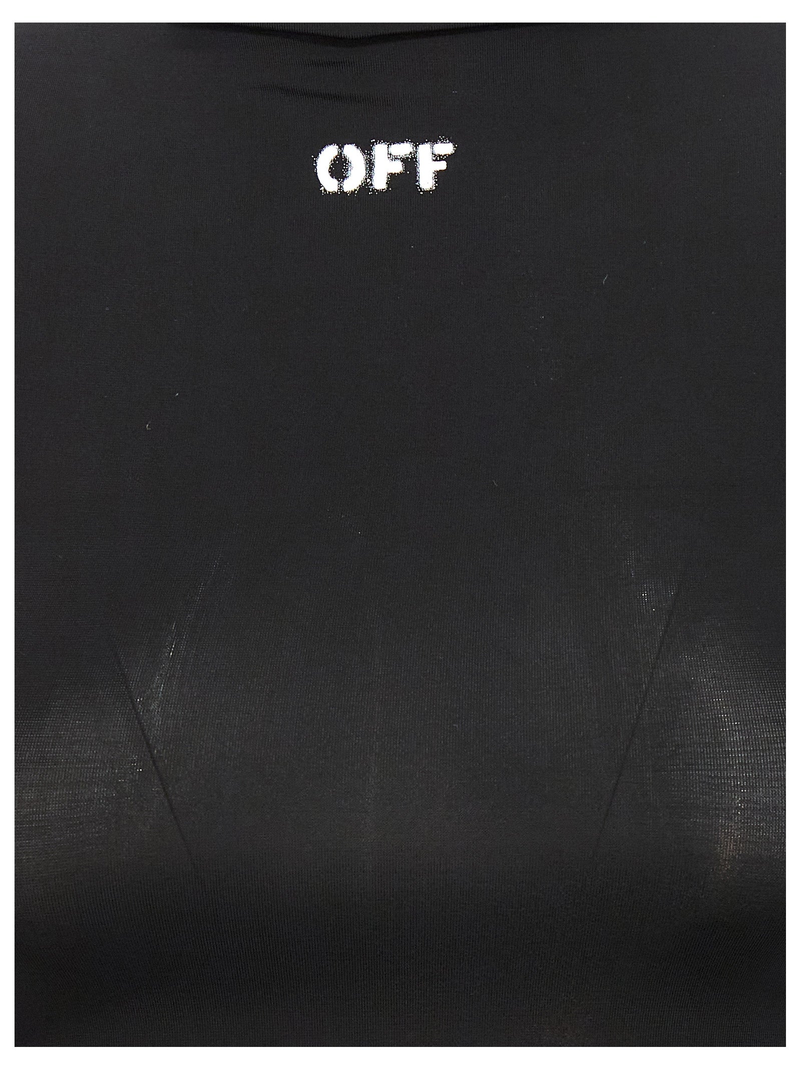 Off-White Schwarzes T-Shirt aus Acetat