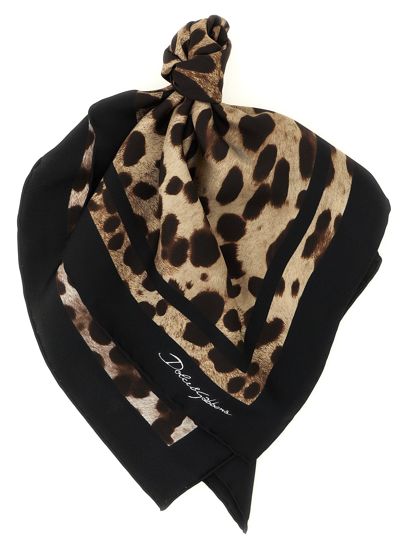 Dolce & Gabbana Brauner Seidenschal