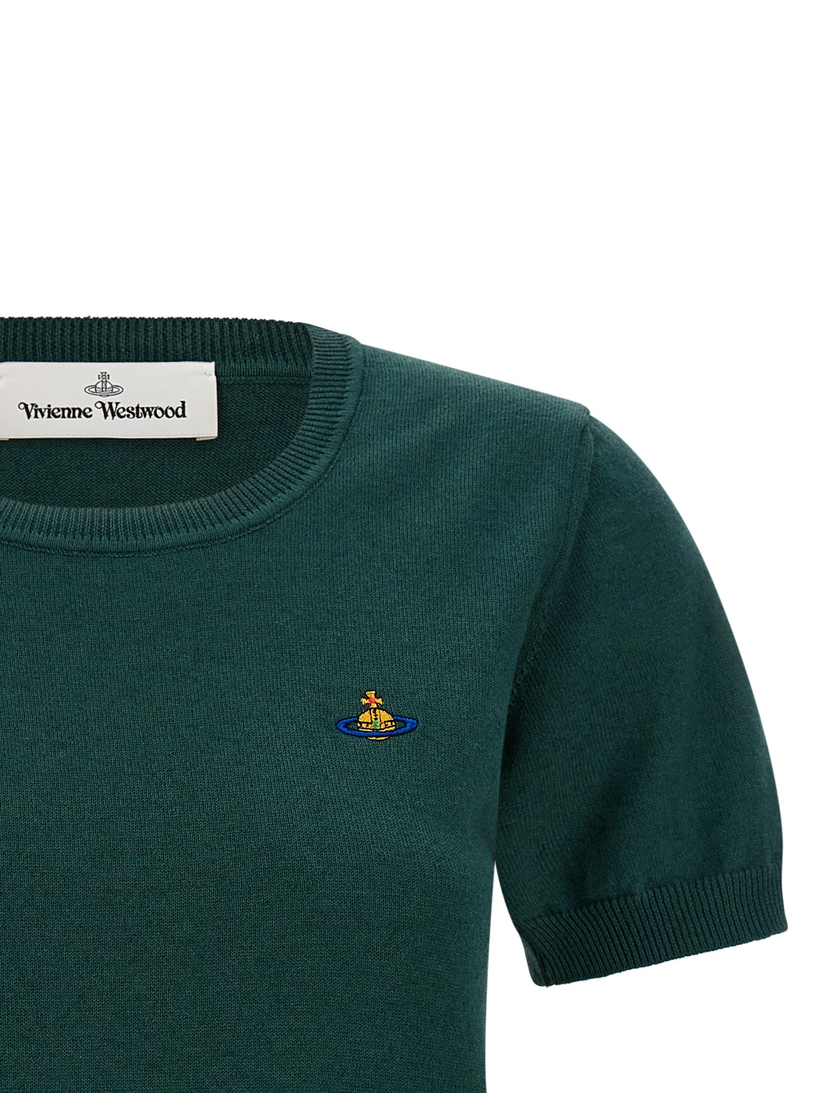 Vivienne Westwood Zweifarbige Baumwoll-Kurzarmbluse