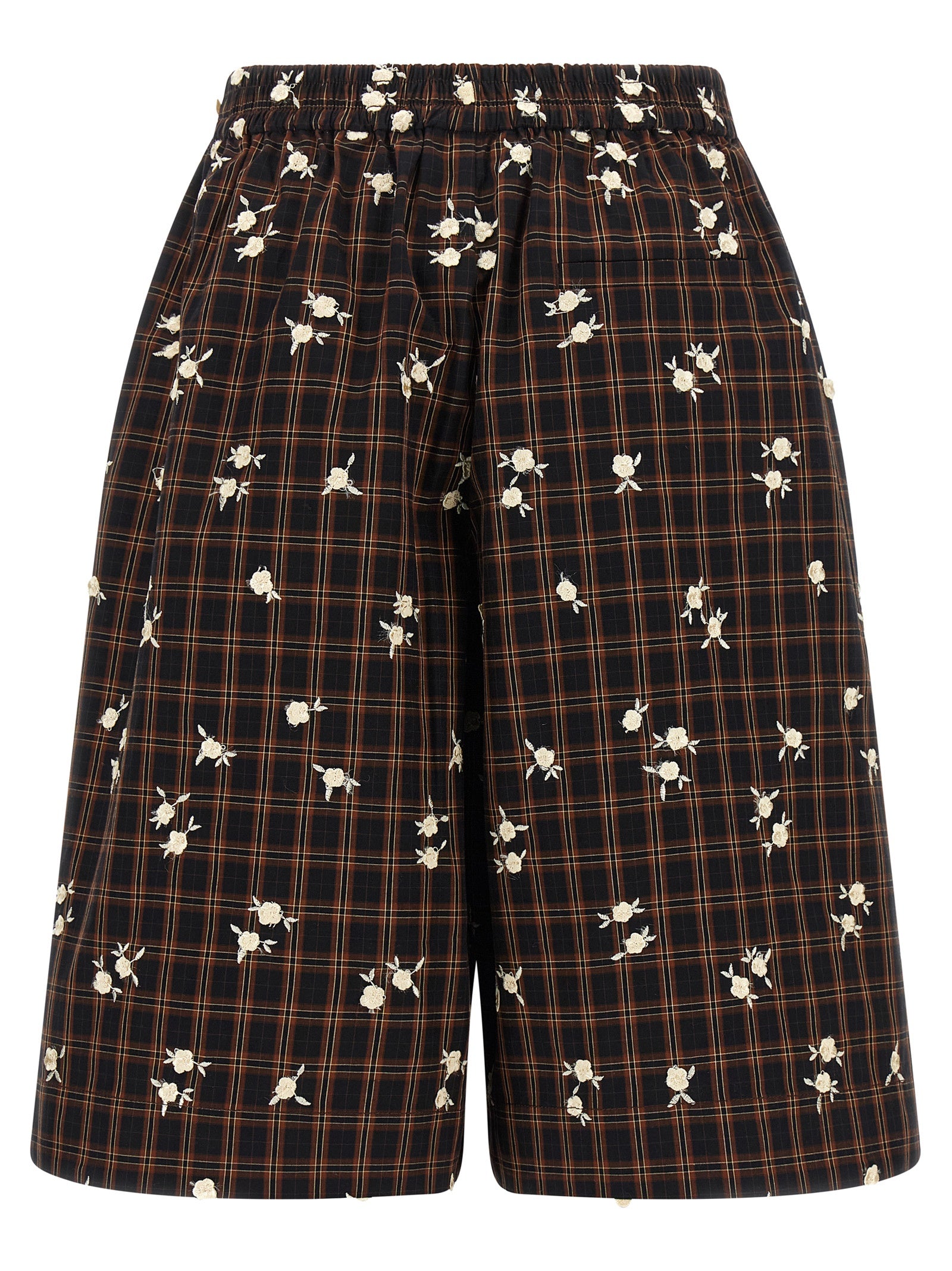 Ganni Braune Bio-Baumwoll-Bermudashorts