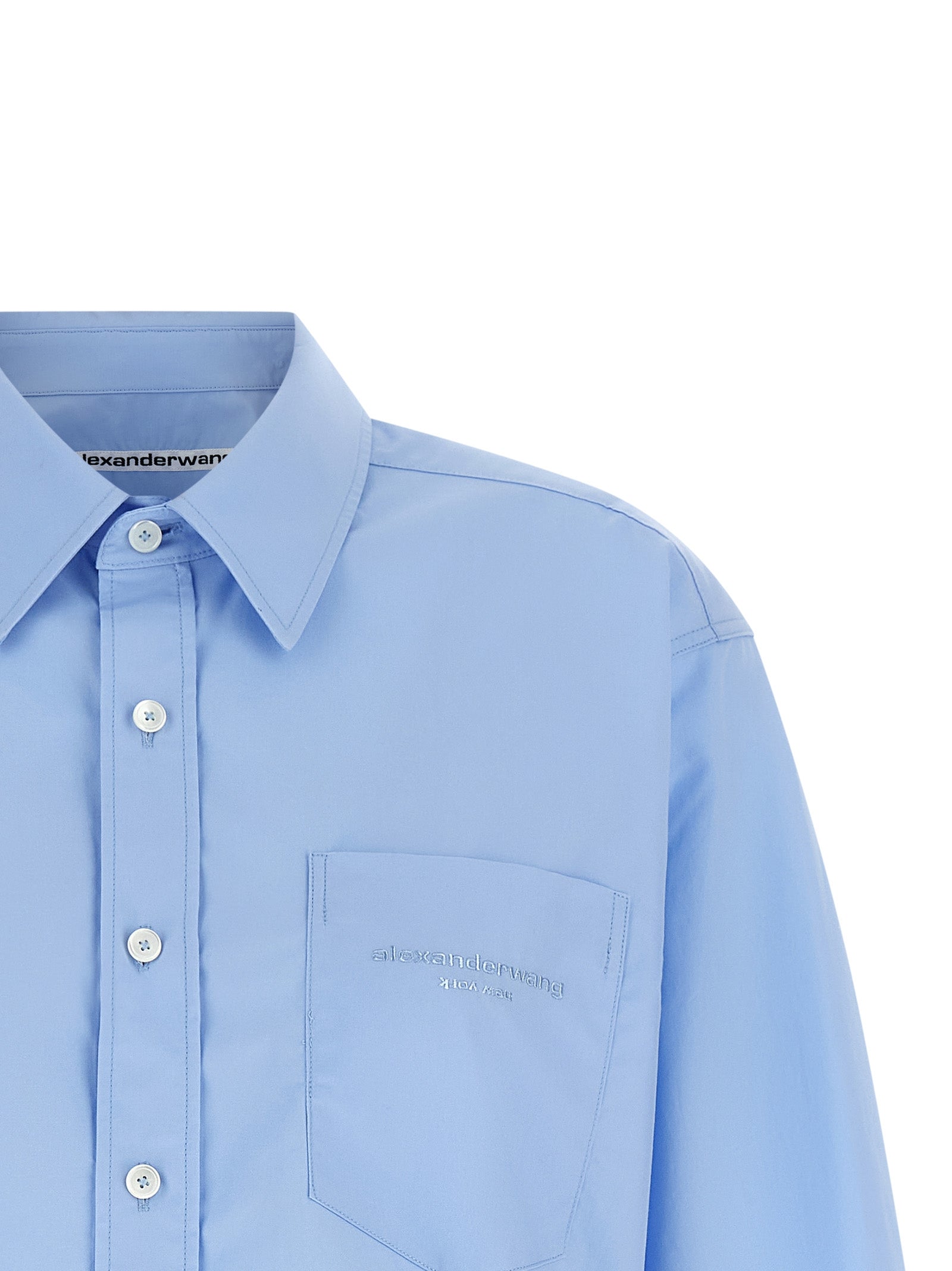 Alexander Wang Blaue Baumwollbluse