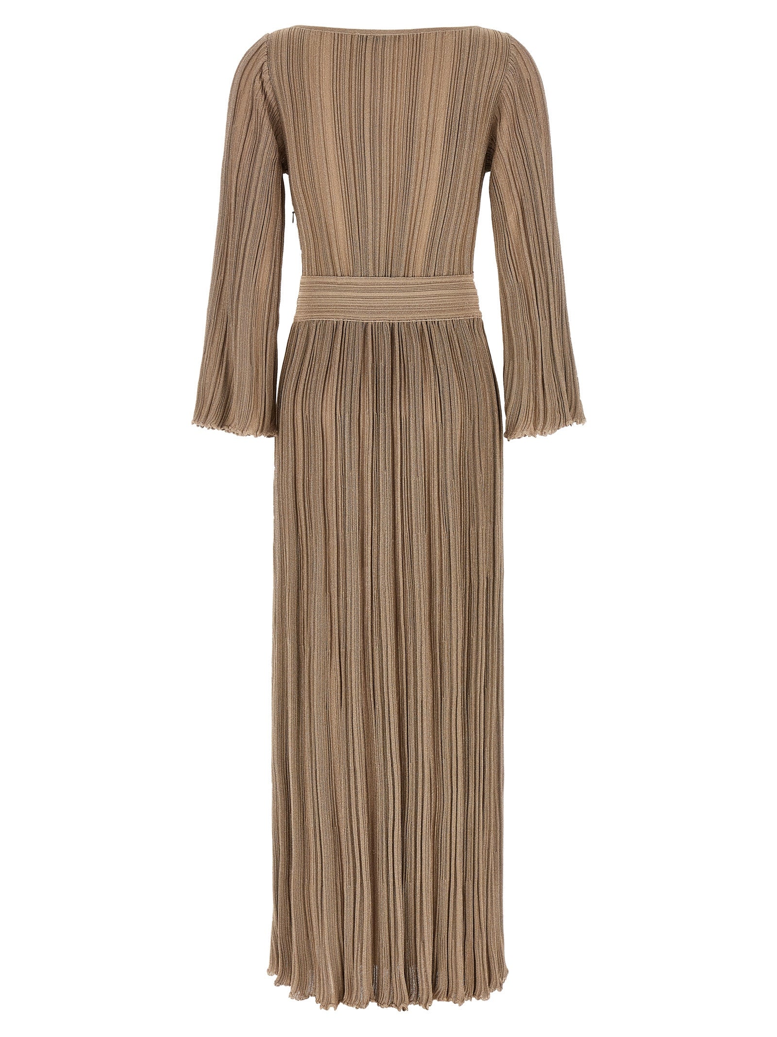 ANTONINO VALENTI Langes Kleid aus Viskose in Gold