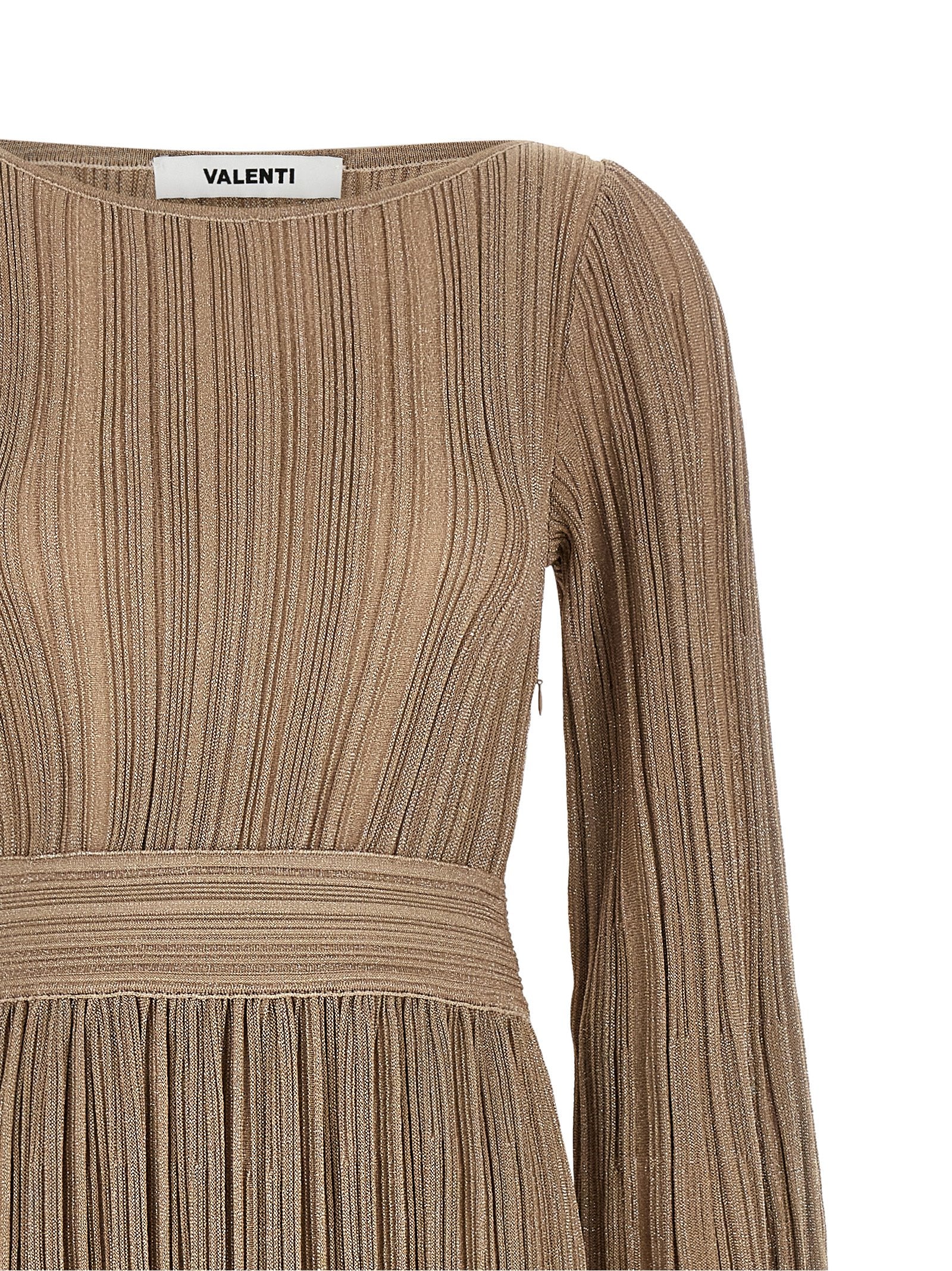 ANTONINO VALENTI Langes Kleid aus Viskose in Gold