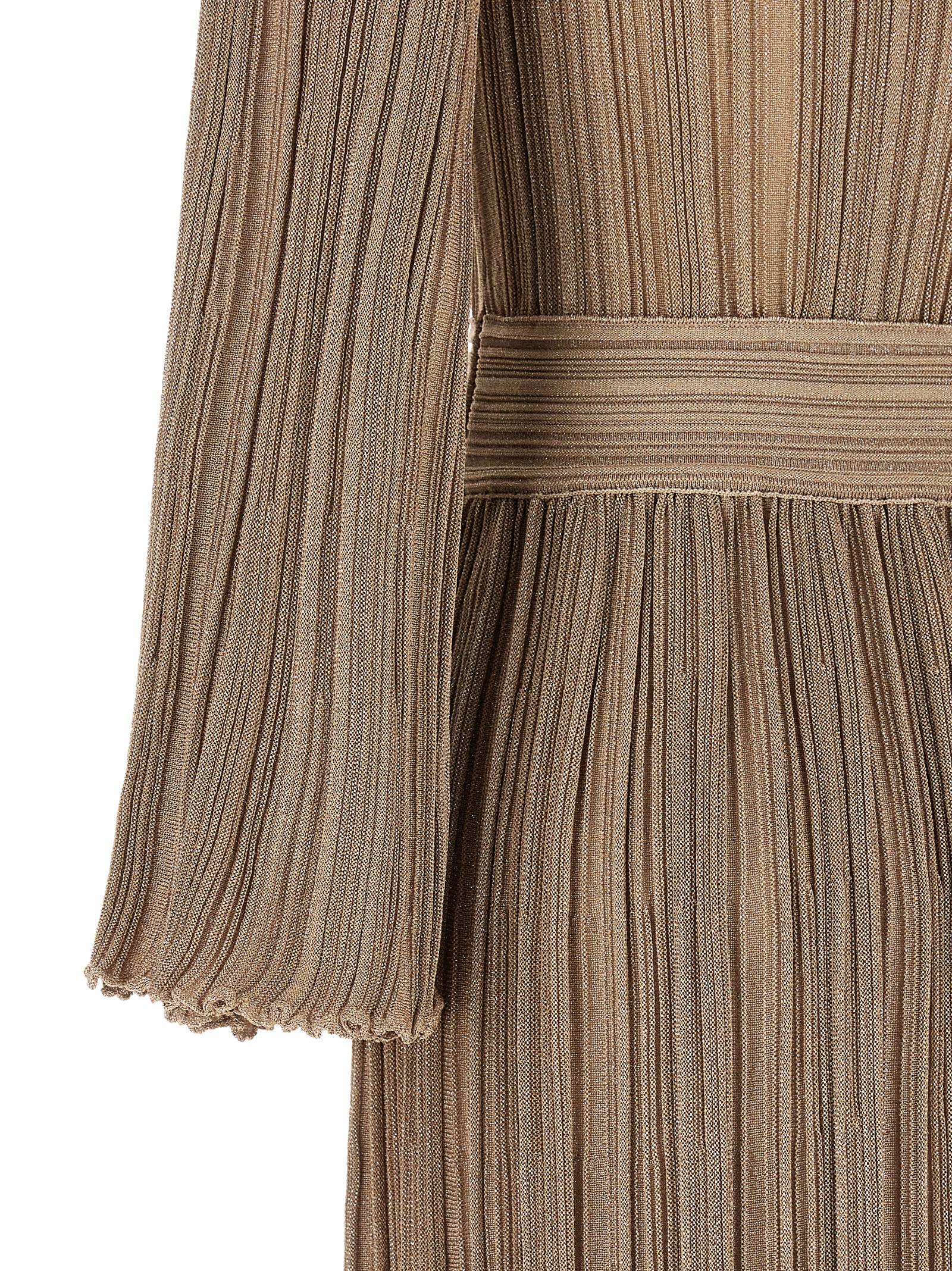ANTONINO VALENTI Langes Kleid aus Viskose in Gold