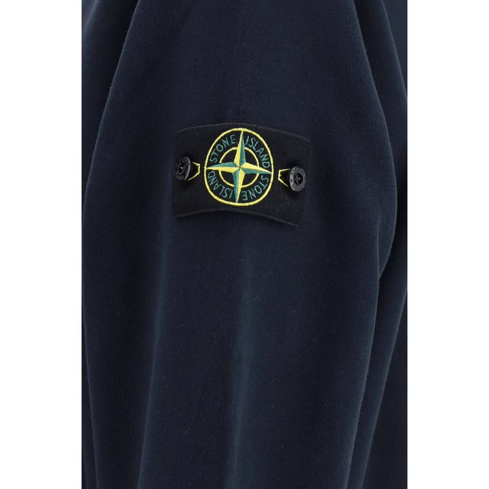 Stone Island Blauer Baumwoll-Sweatshirt