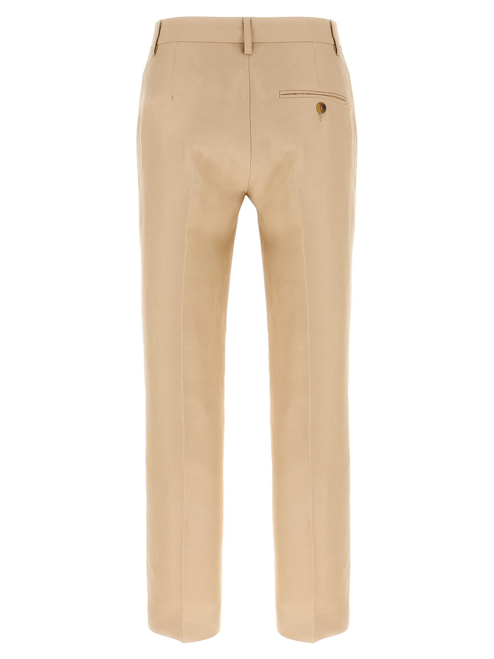 Alberto Biani Beige Viskose Chinohose