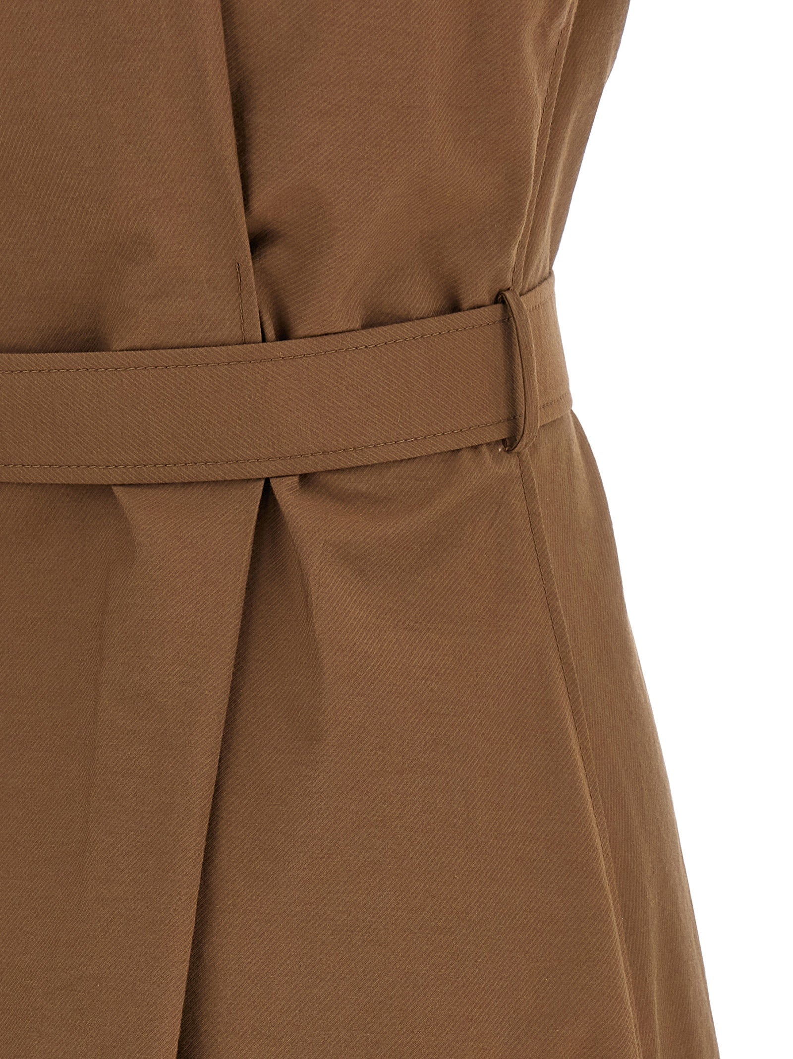 Brunello Cucinelli Braunes Baumwoll-Midikleid