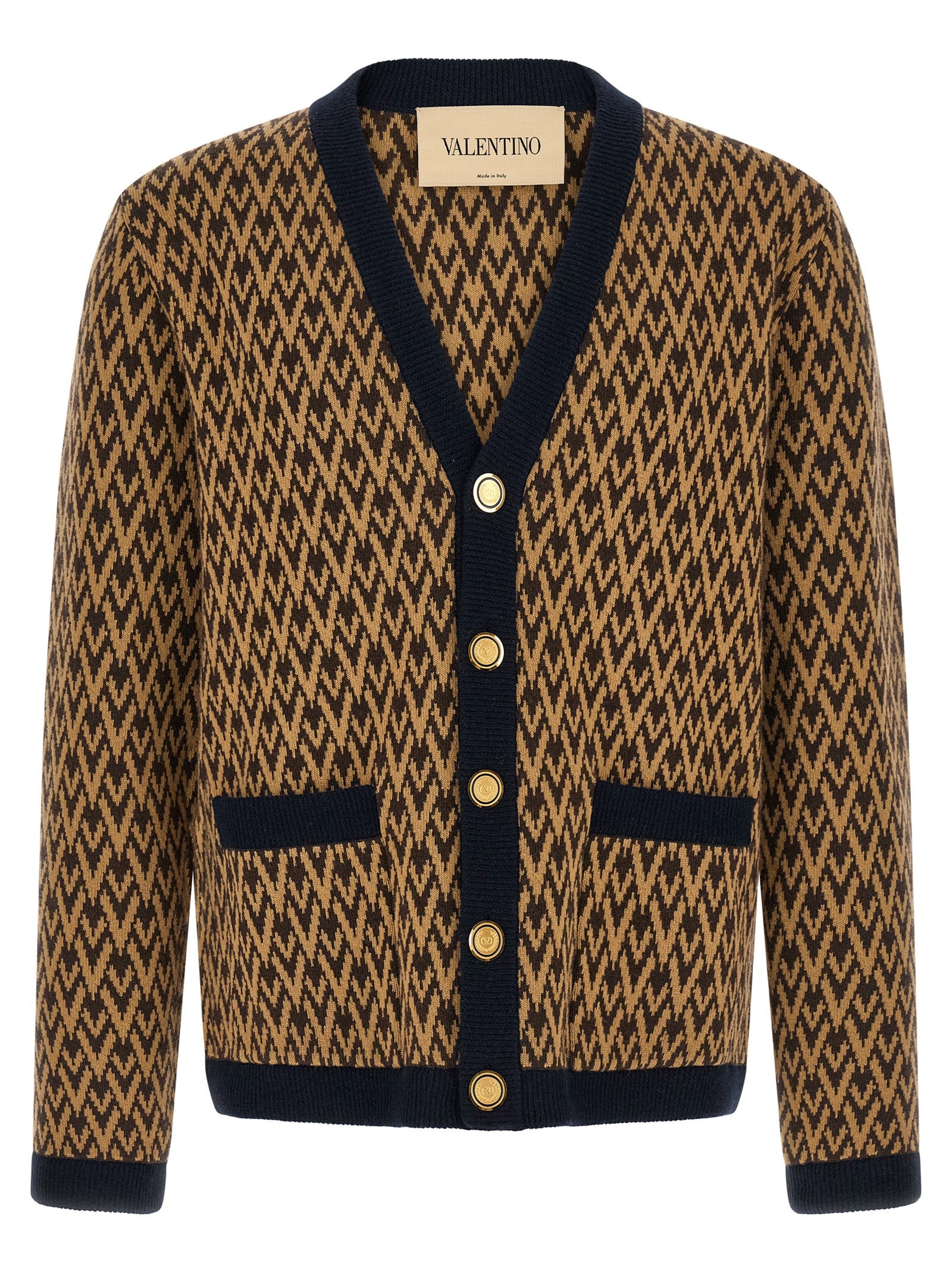 Valentino Garavani Mehrfarbige Kaschmir-Strickjacke