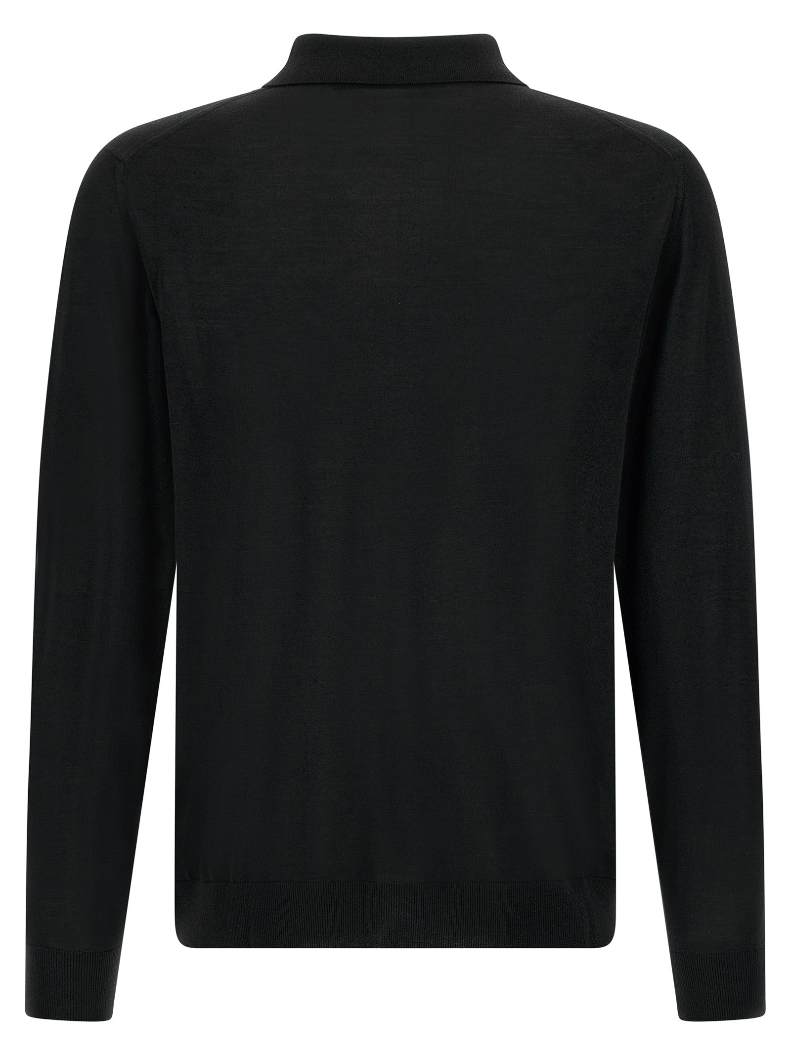 Kiton Schwarzes Woll-Poloshirt
