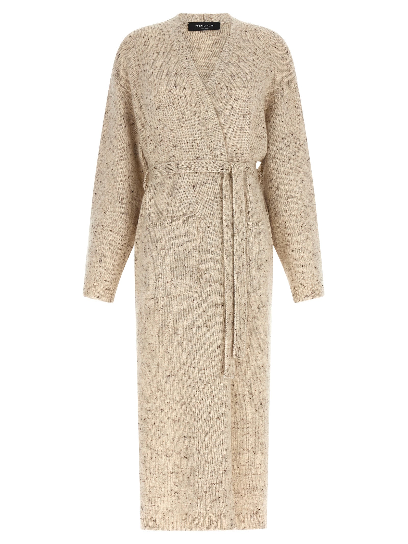 Fabiana Filippi Beige Wollstrickjacke