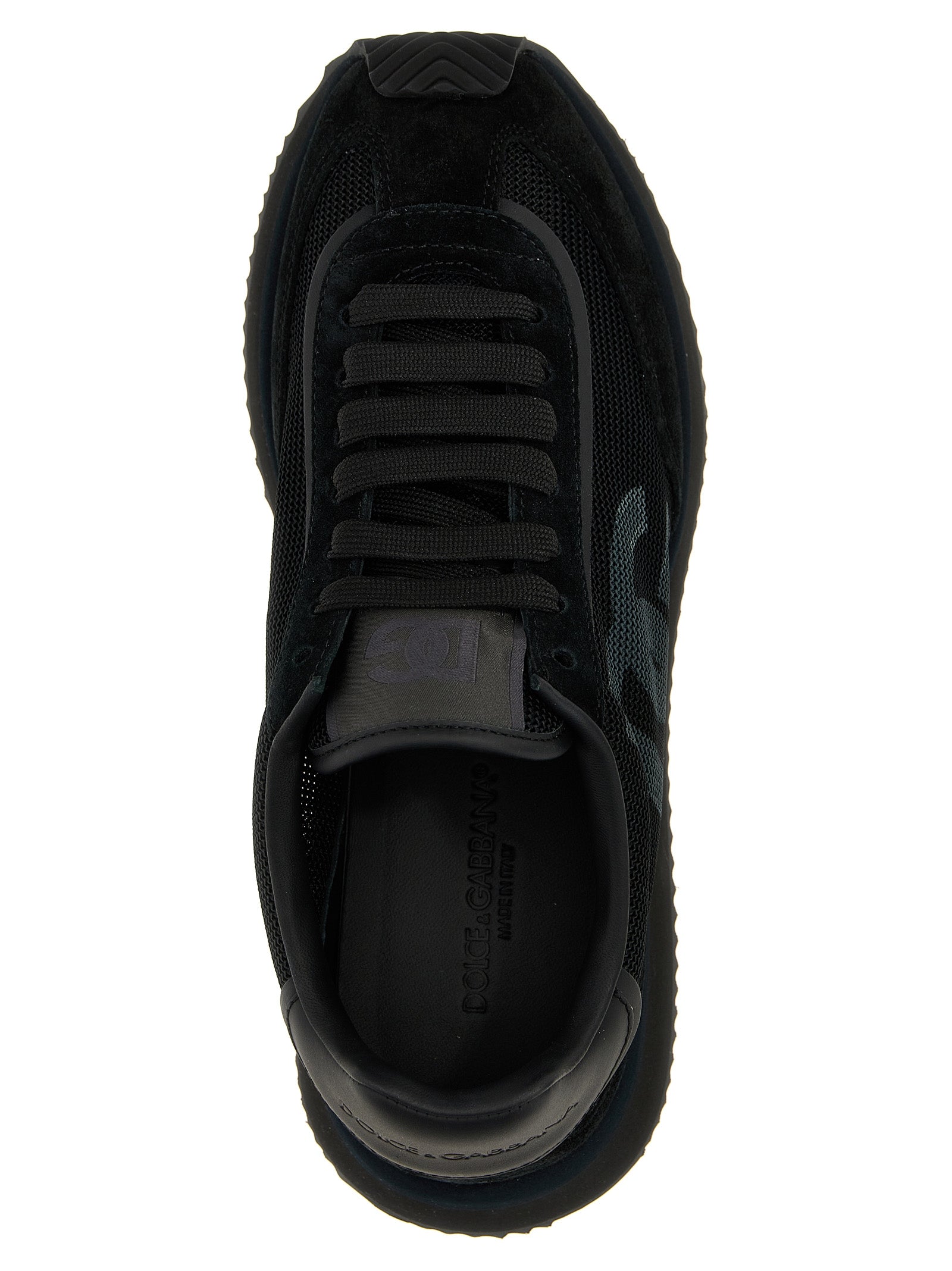 Dolce & Gabbana Schwarze Kalbsleder-Sneaker