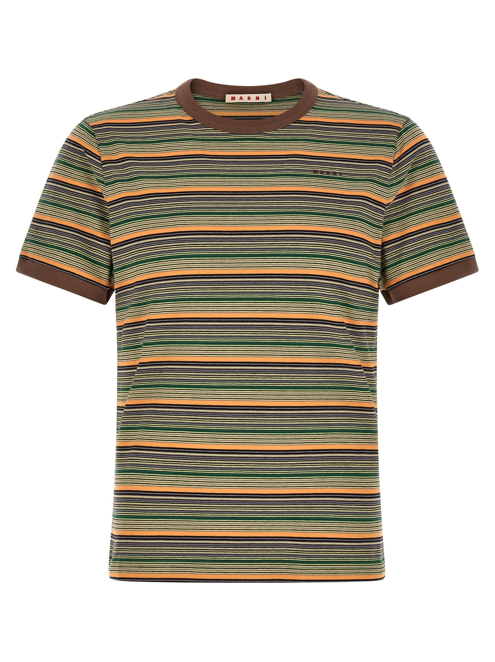Marni Mehrfarbiges Baumwoll-T-Shirt