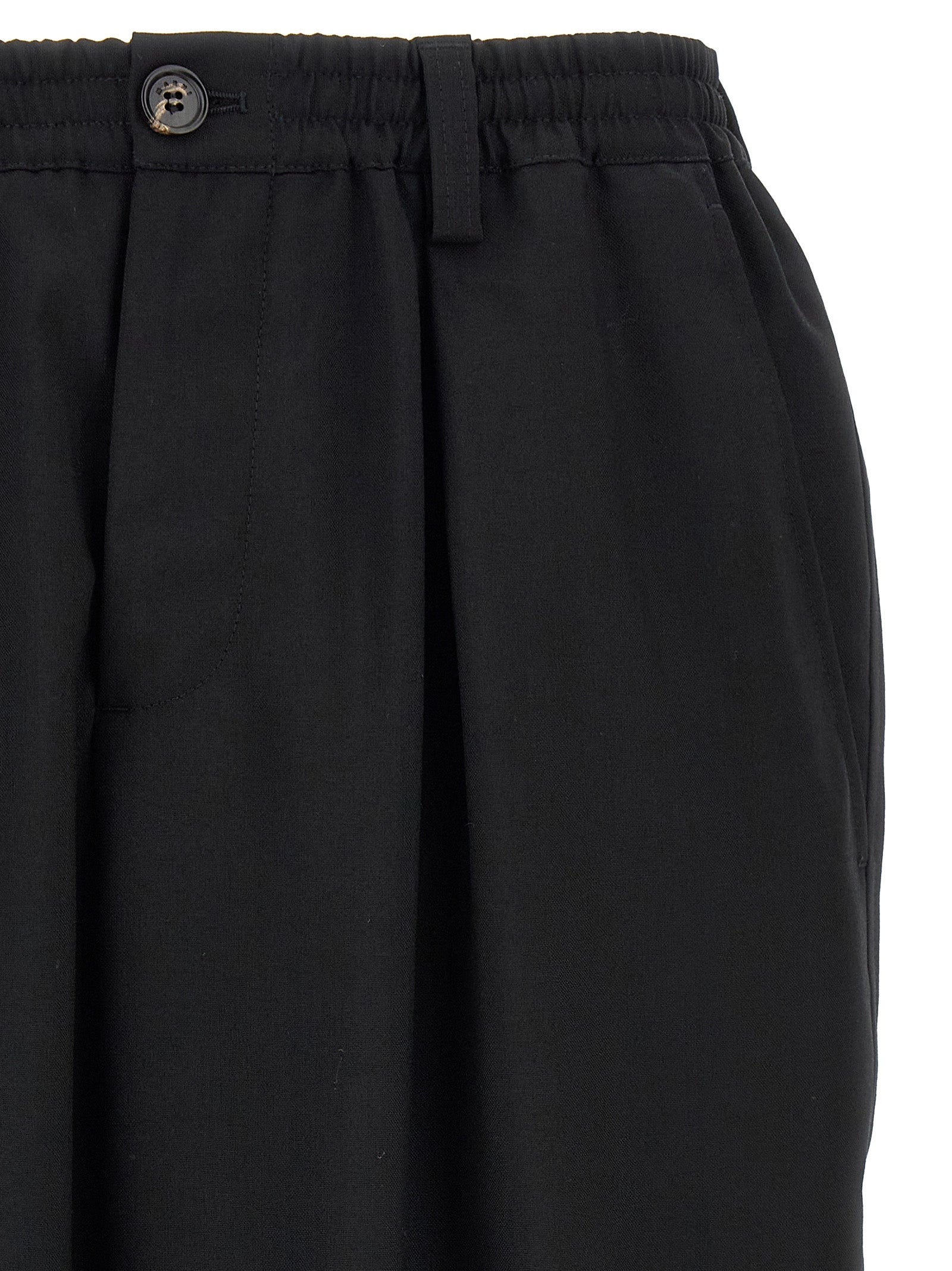 Marni Schwarze Cropped Hose aus Schurwolle