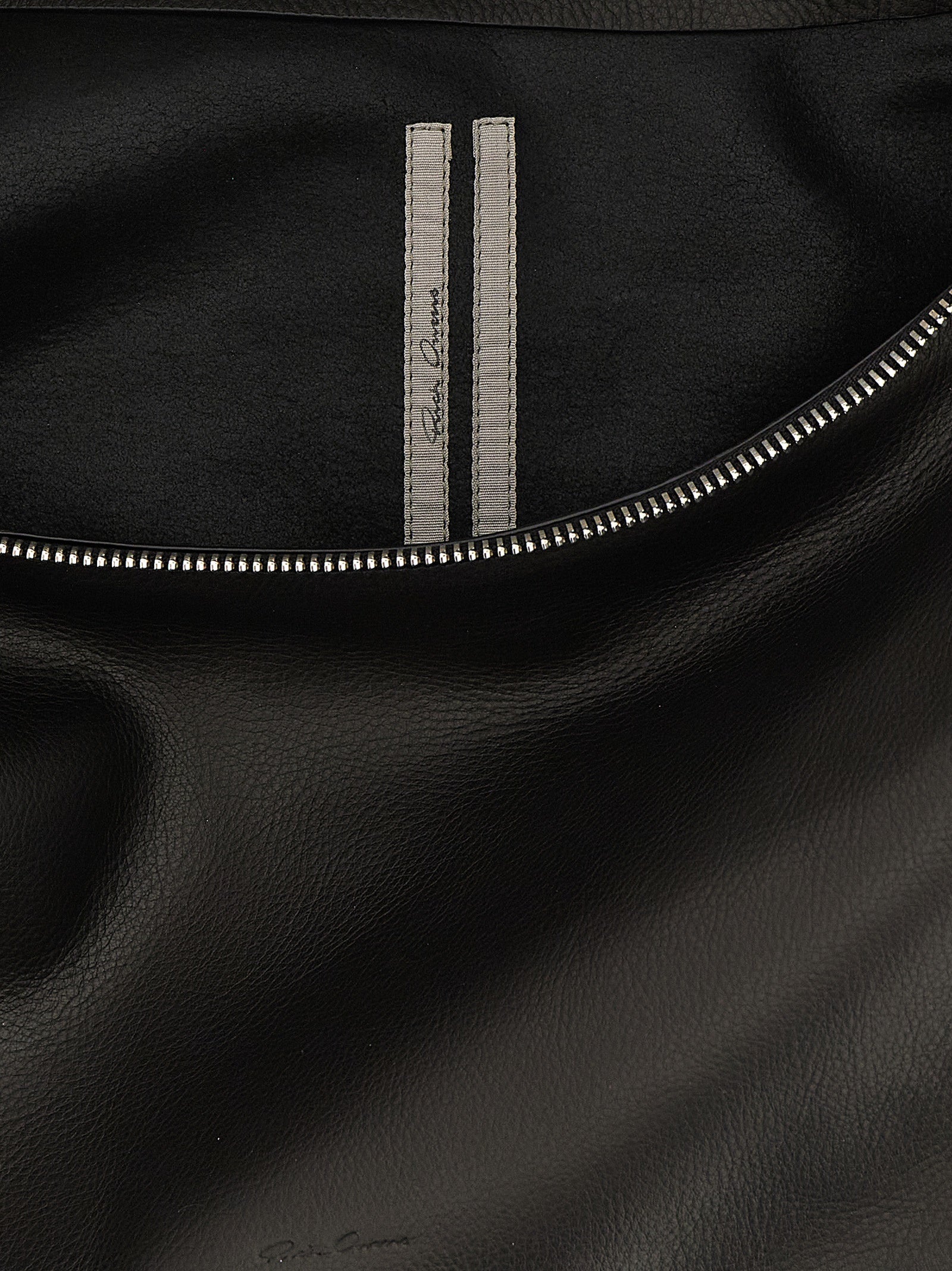 Rick Owens Schwarze Kalbsleder-Schultertasche