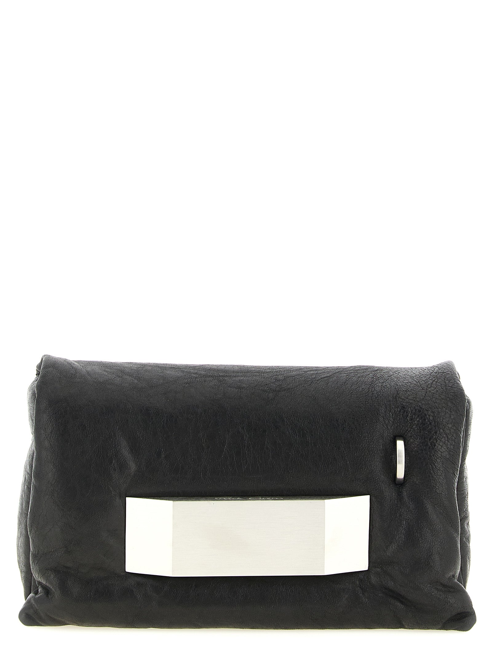 Rick Owens Schwarze Lammleder-Clutch
