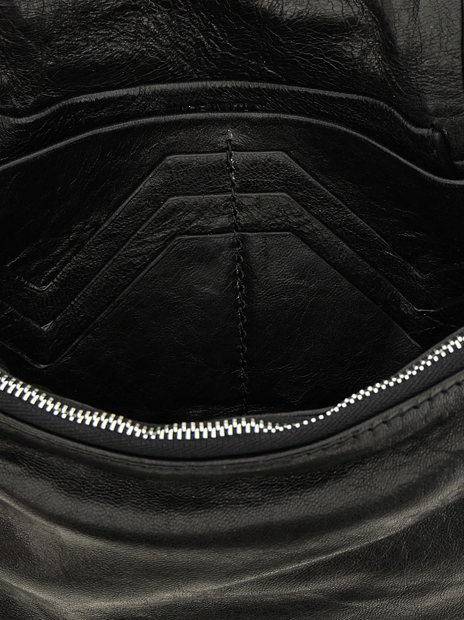 Rick Owens Schwarze Lammleder-Clutch