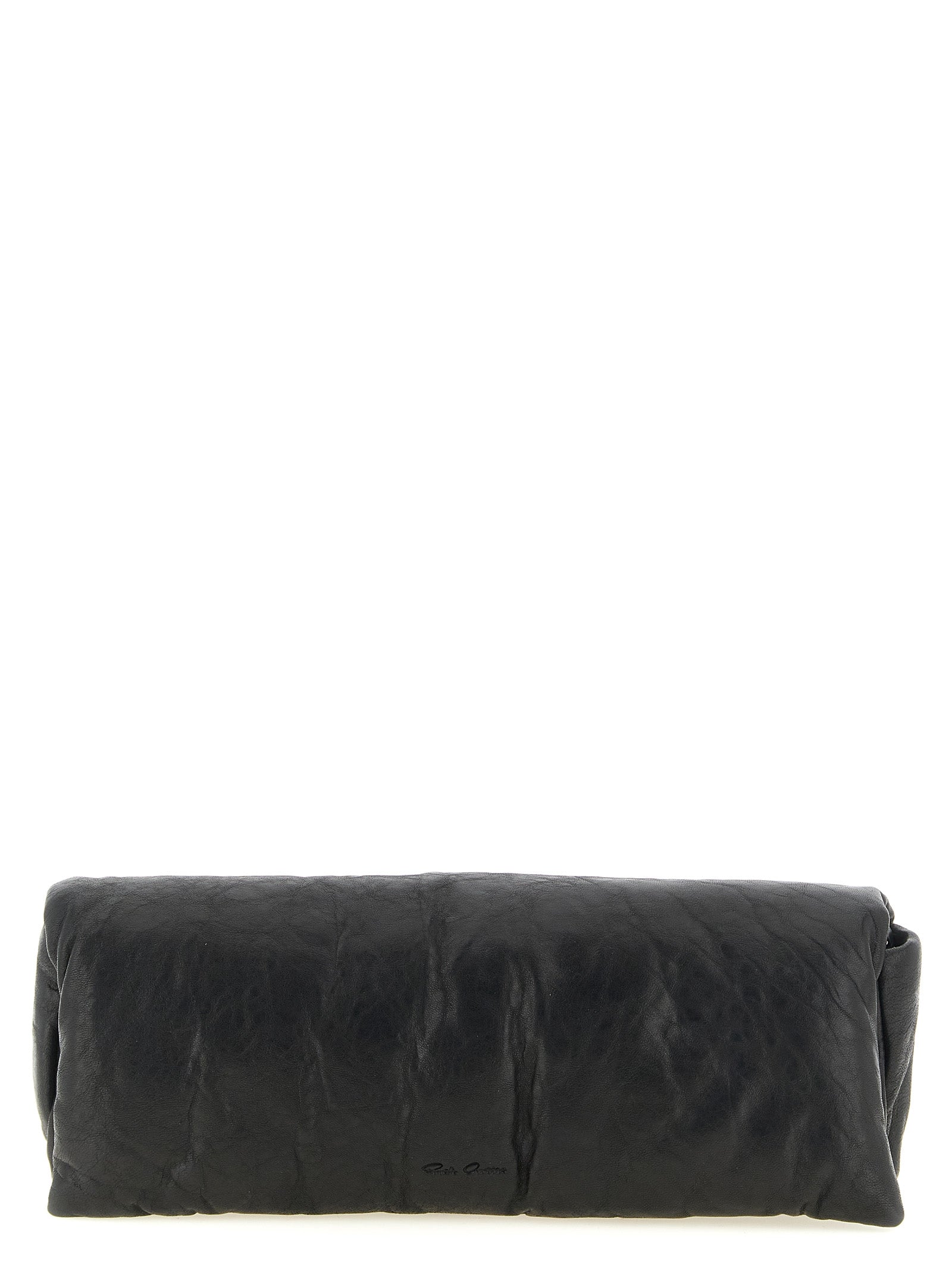 Rick Owens Schwarze Lammleder-Clutch