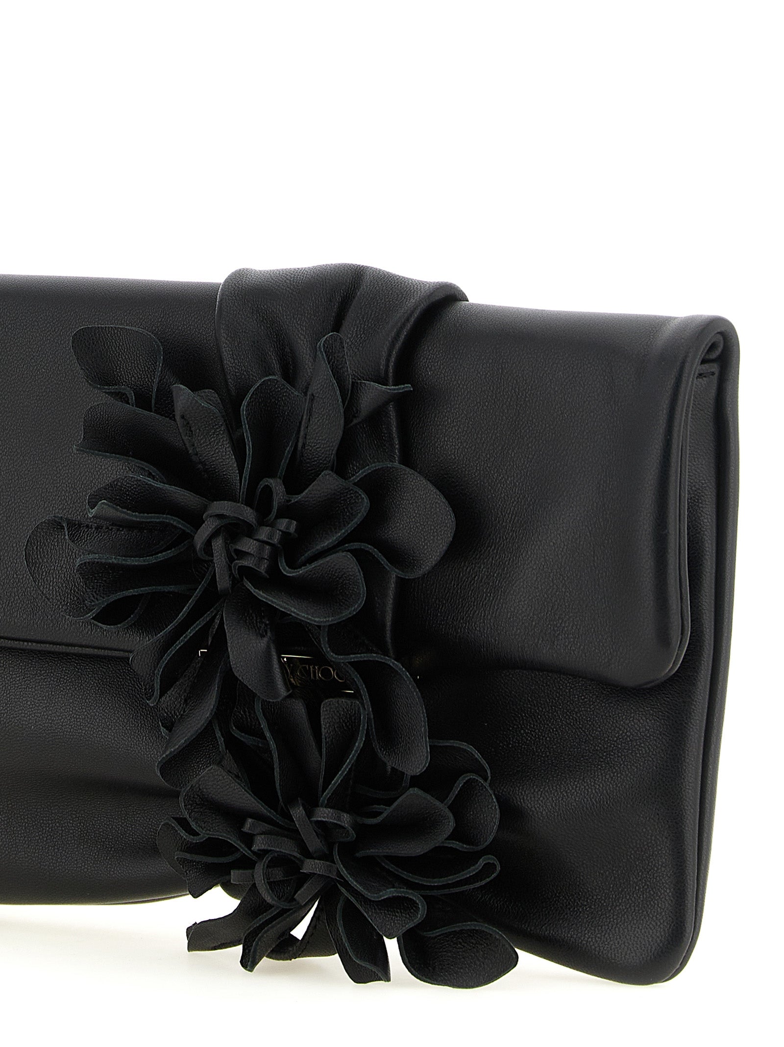 Jimmy Choo Schwarze Lammleder-Clutch