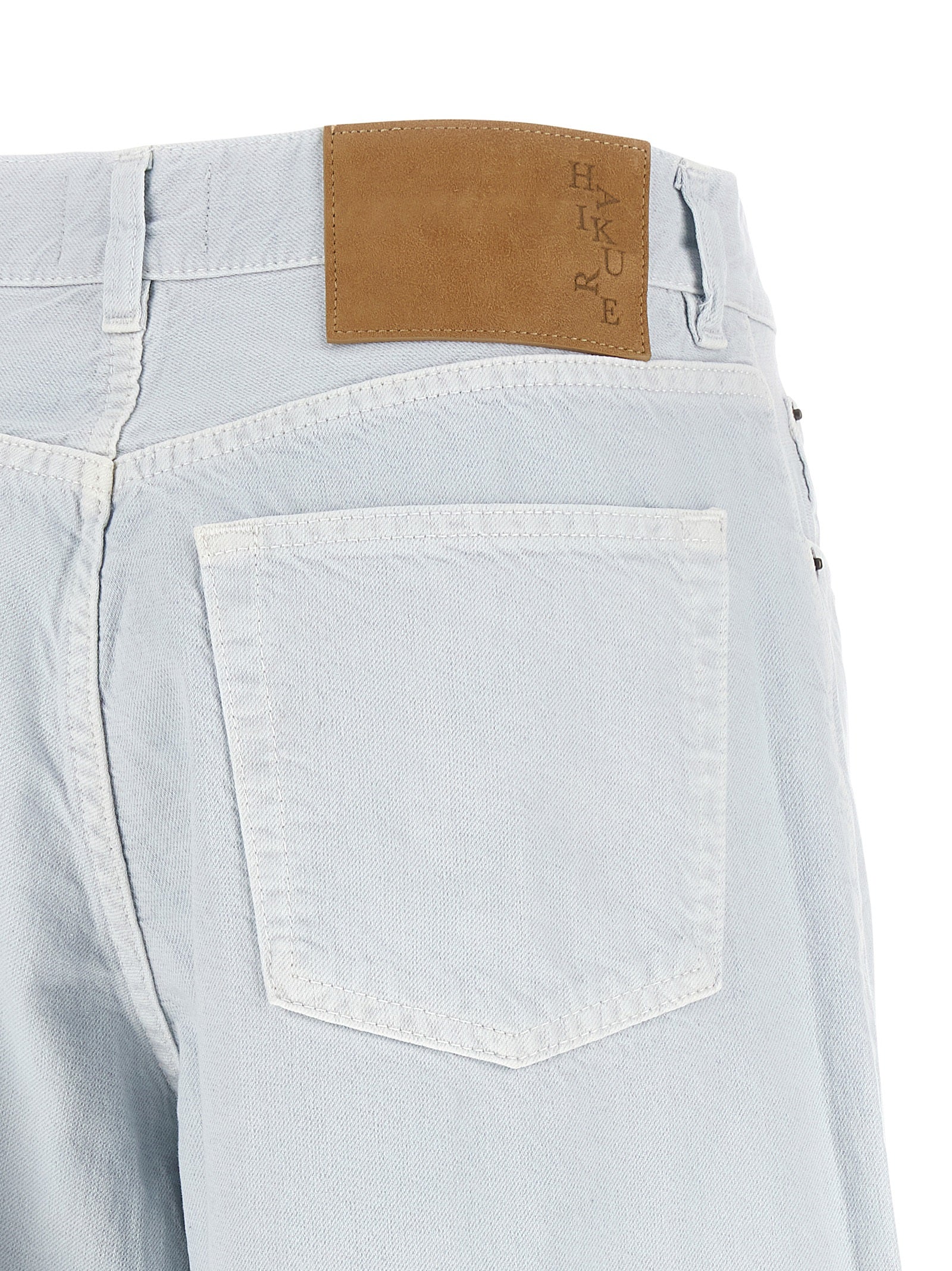Haikure Weiße Baumwolljeans im Relaxed Fit