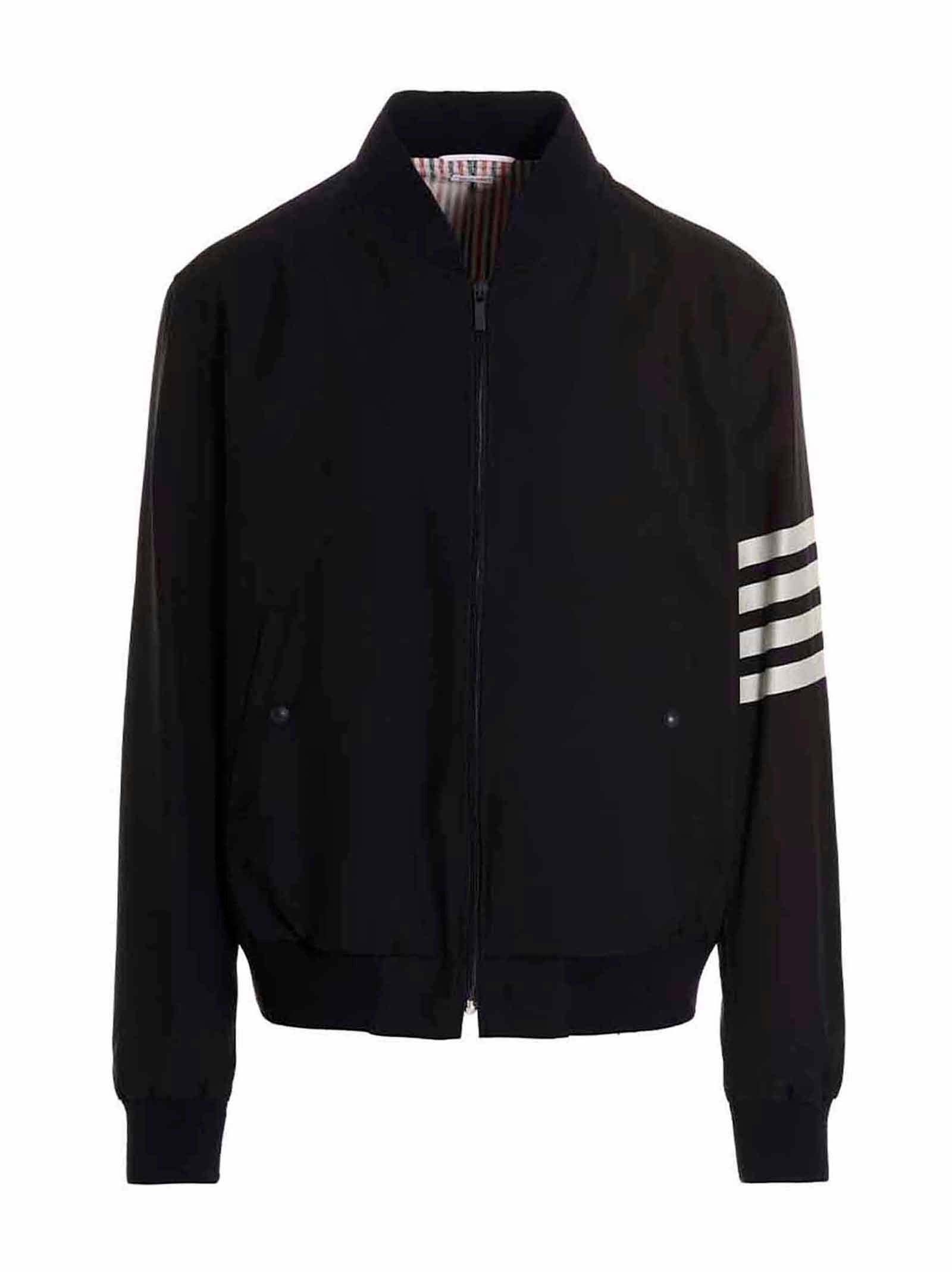 Thom Browne Blauer Wollbomber