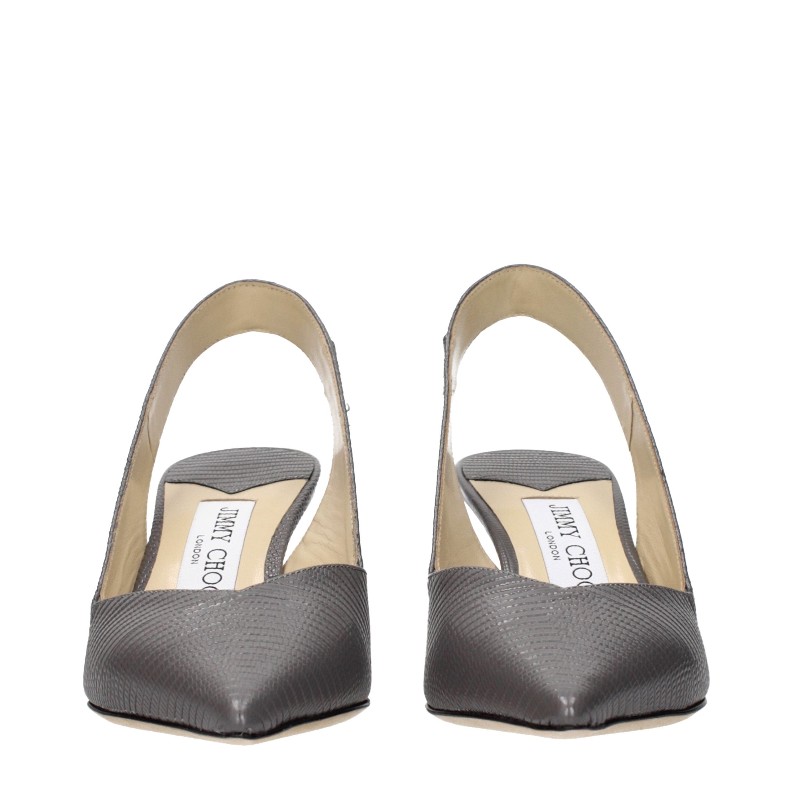 Jimmy Choo Graue Lederpumps