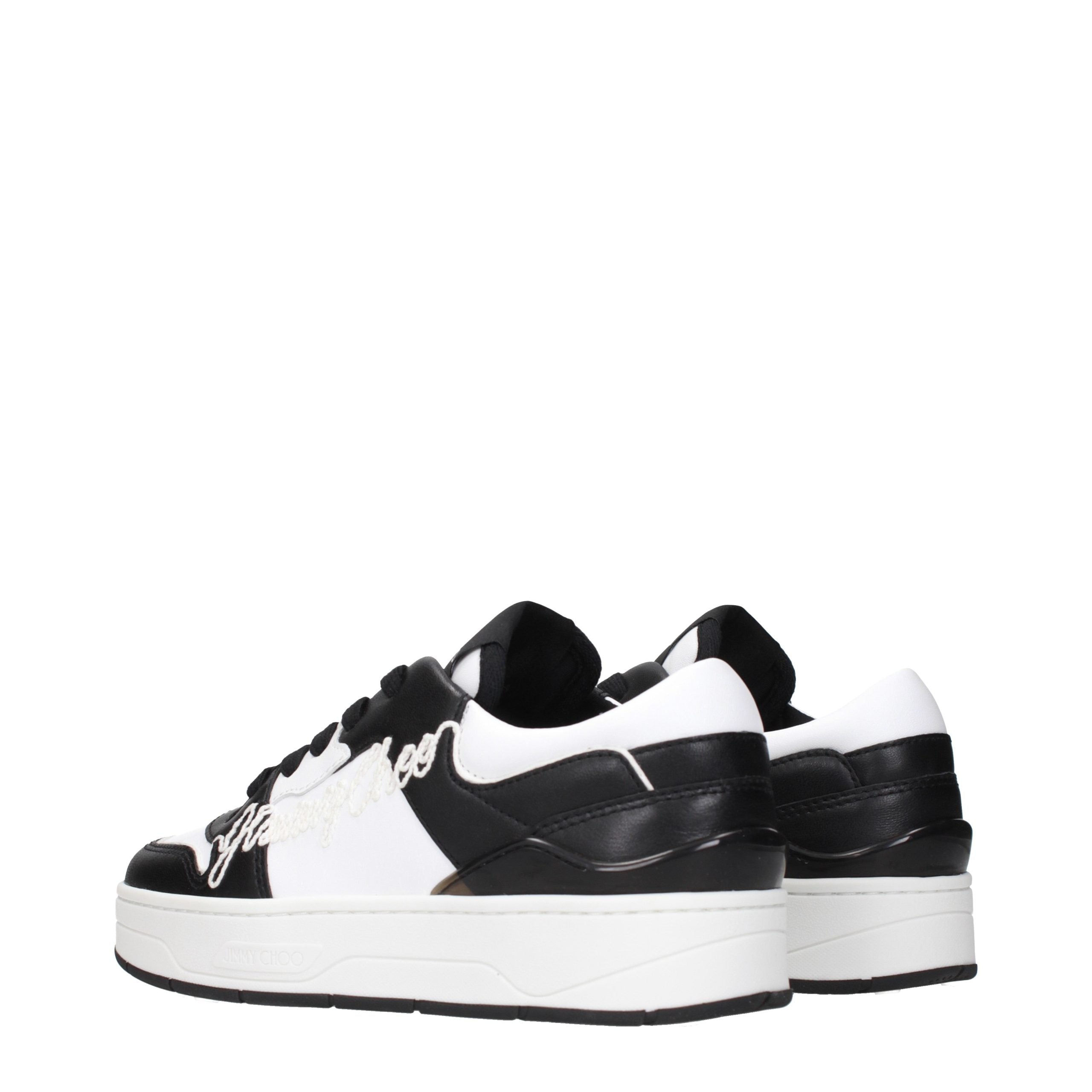 Jimmy Choo Schwarze Leder Low-Top-Sneaker
