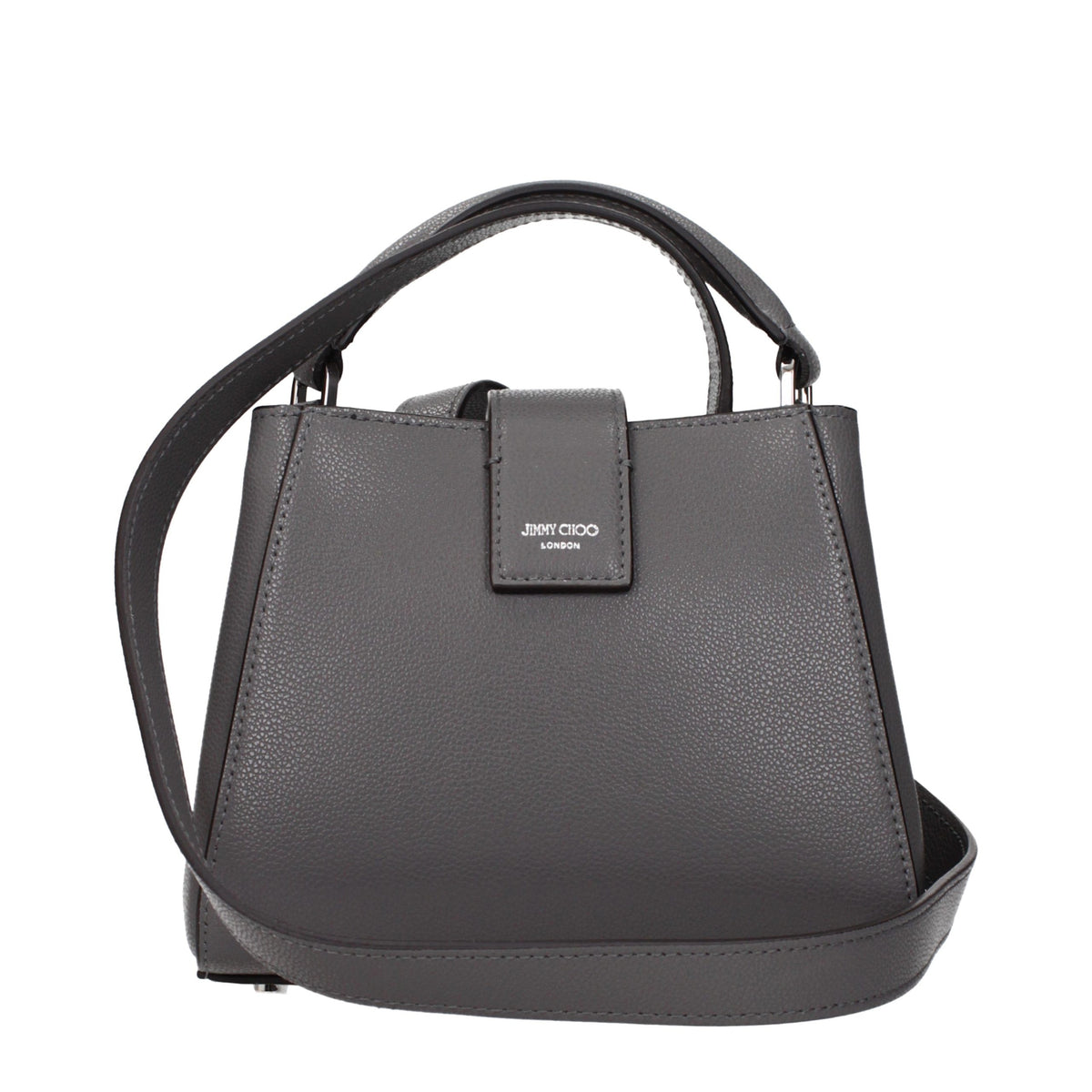 Jimmy Choo Graue Lederhandtasche