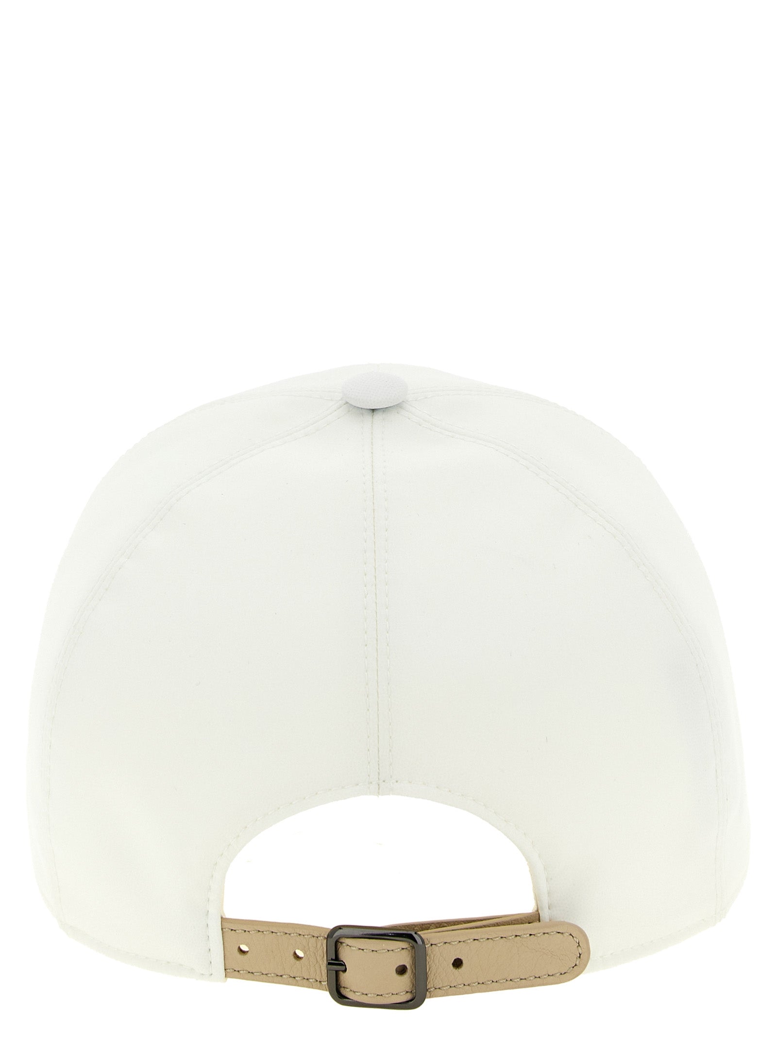Brunello Cucinelli Weiße Polyester-Kappe (Baseball Cap)
