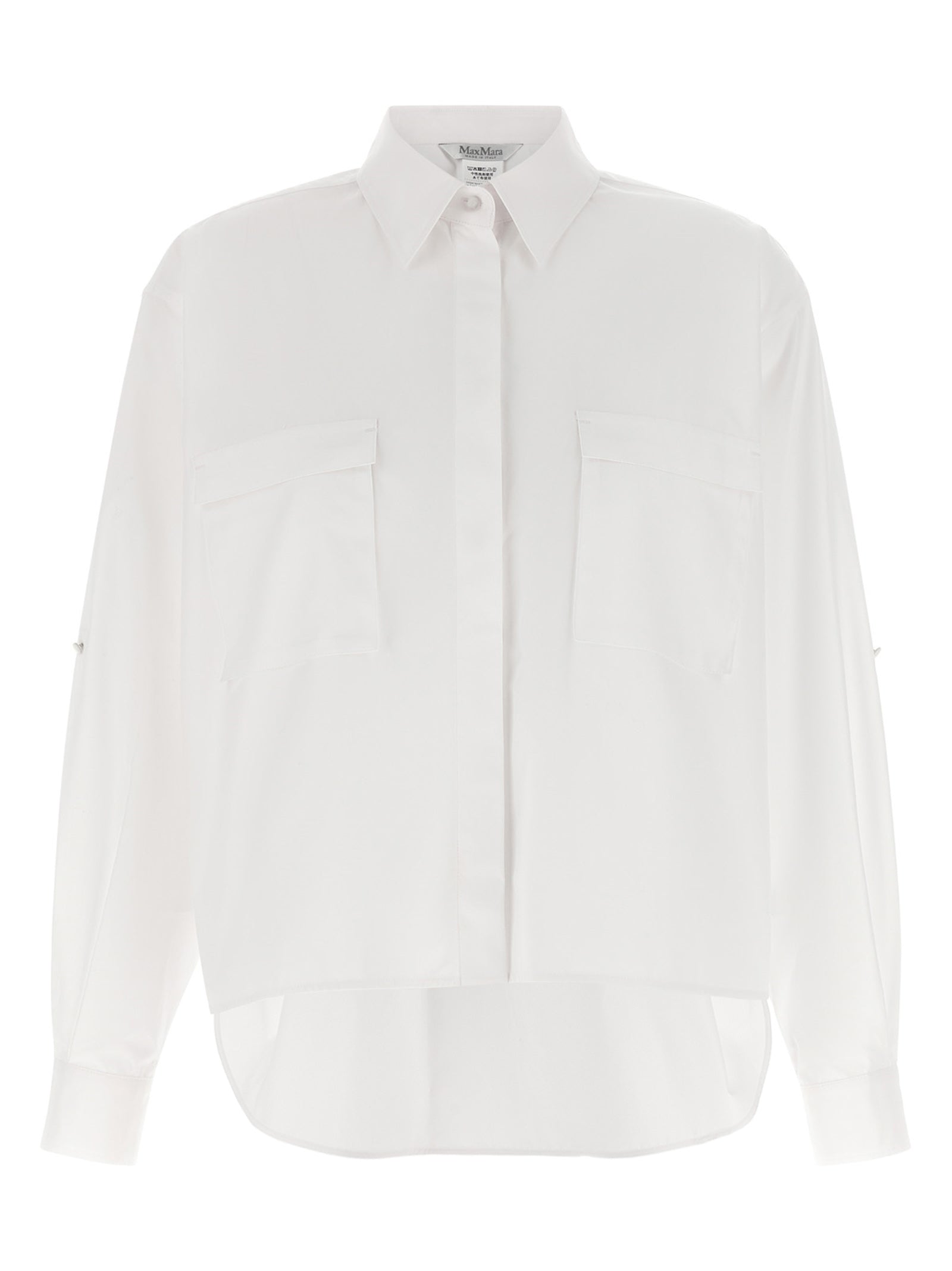 Max Mara Weiße Baumwollbluse