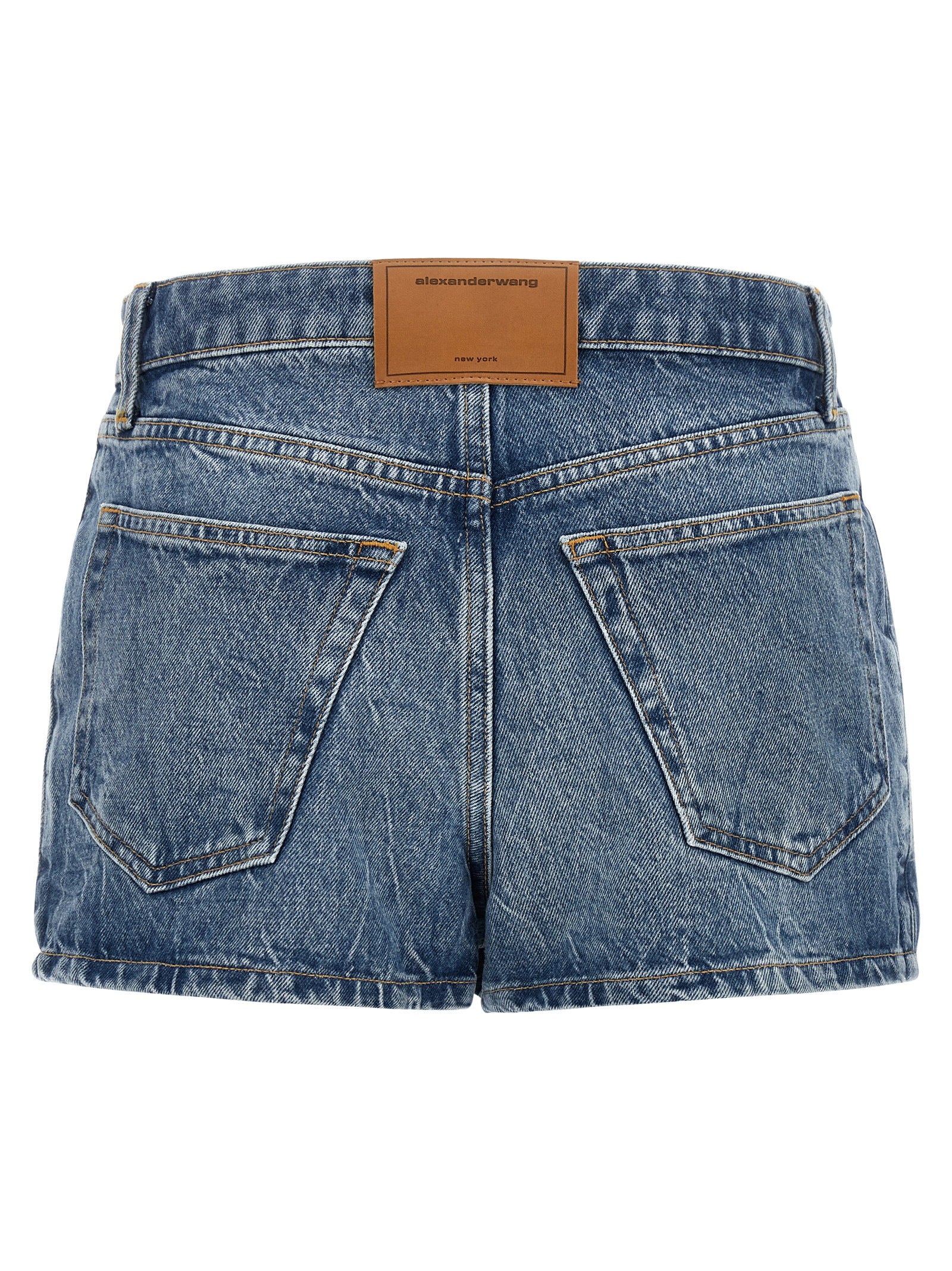 Alexander Wang Blaue Baumwoll-Bermudashorts