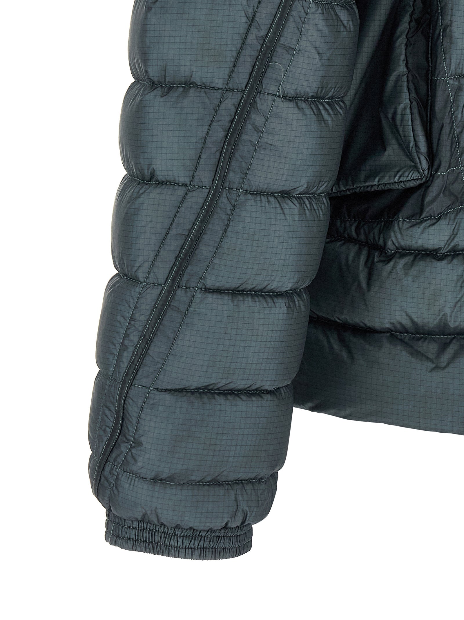 C.P. Company Blaue Polyamid-Jacke in voller Länge