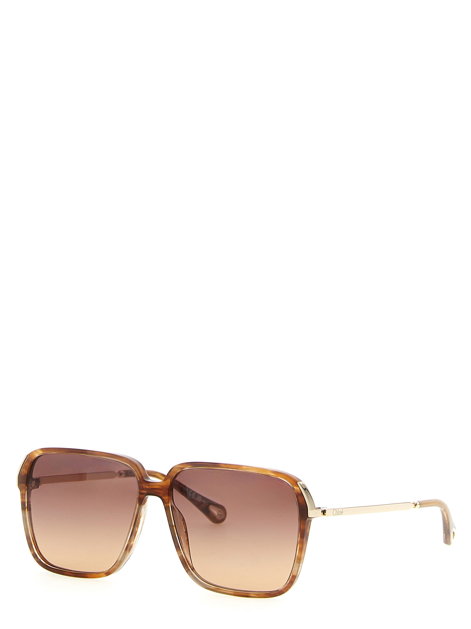 Chloé Braune Sonnenbrille aus Acetat
