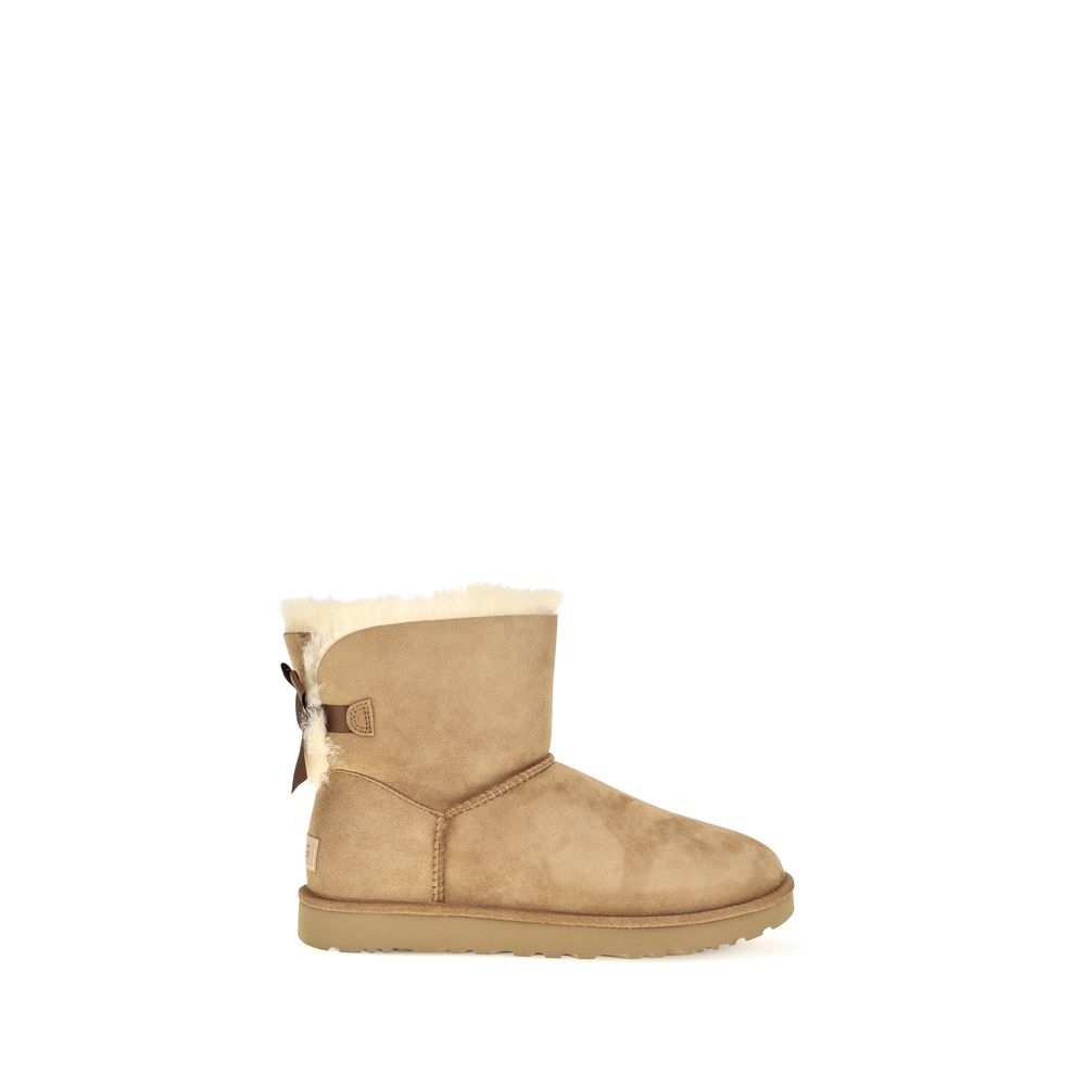 UGG Beige Leder Stiefeletten