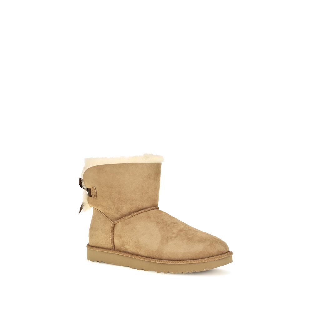 UGG Beige Leder Stiefeletten