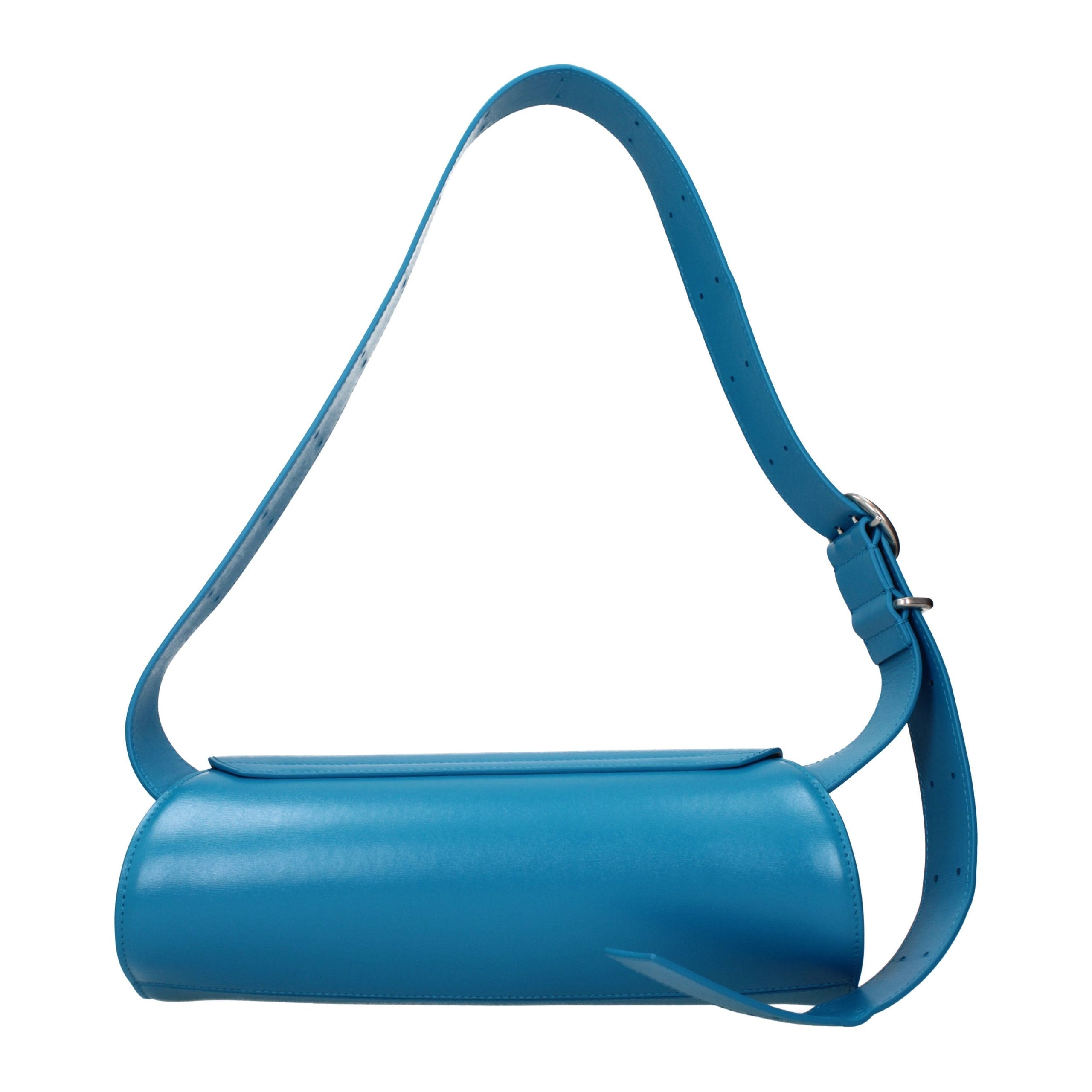 Jil Sander Blaue Leder Umhängetasche
