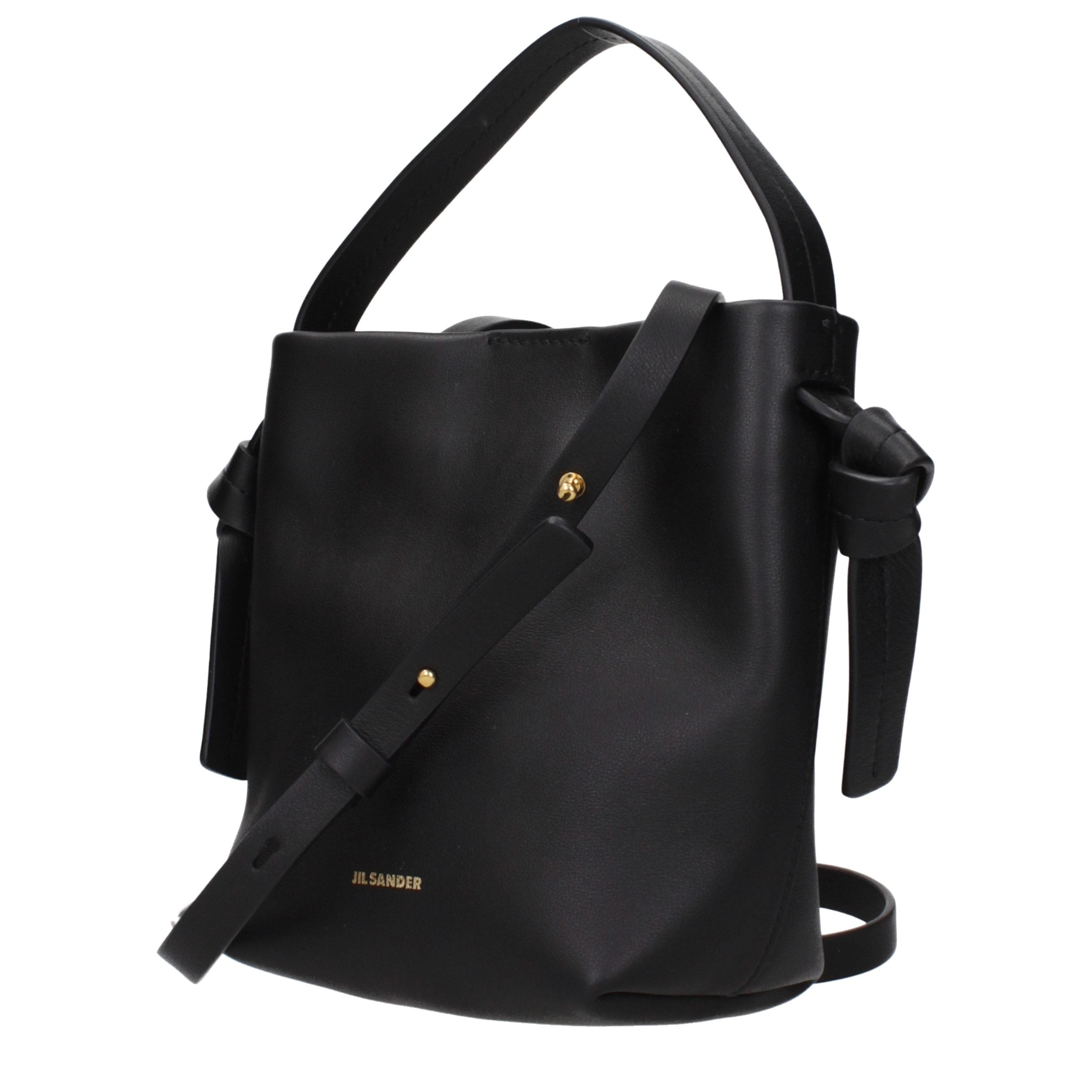 Jil Sander Schwarze Lederhandtasche
